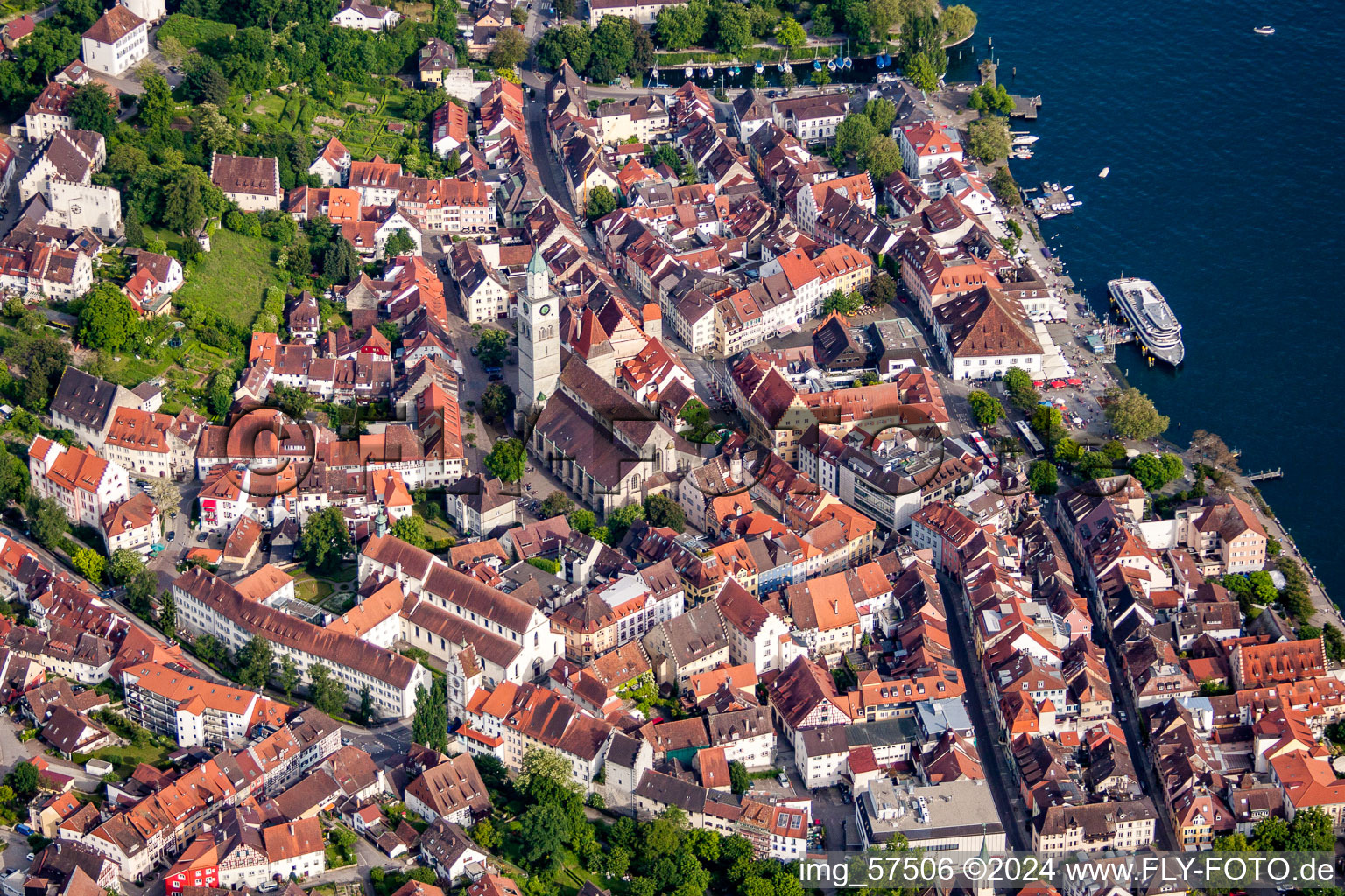 Überlingen dans le département Bade-Wurtemberg, Allemagne vue d'en haut