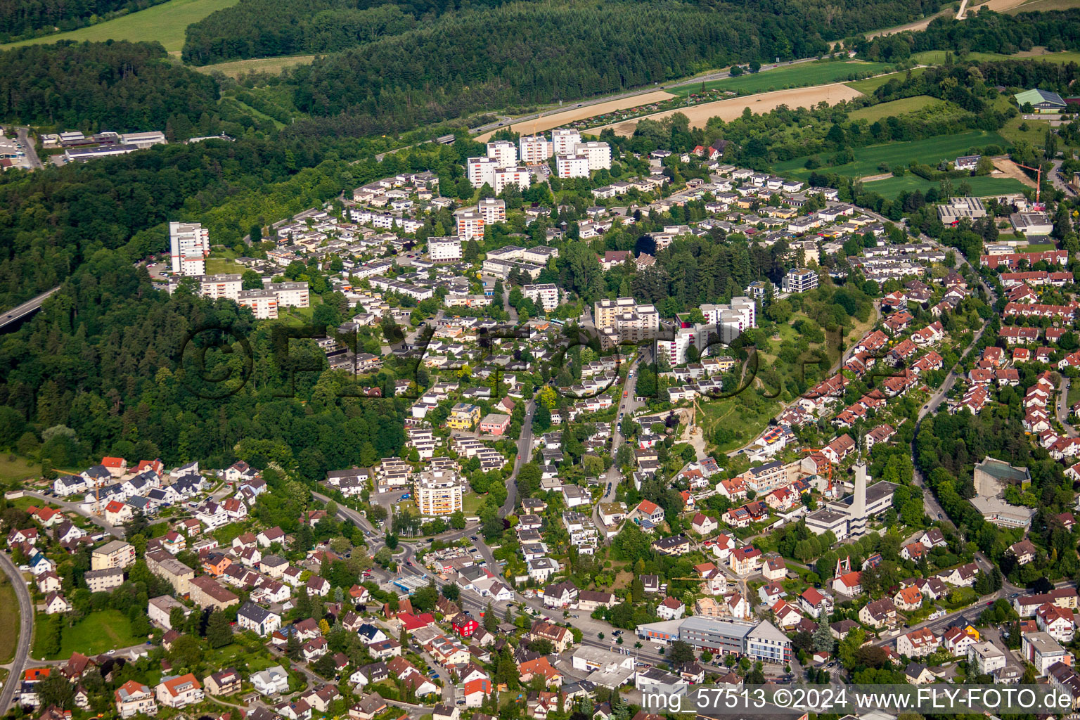 Überlingen dans le département Bade-Wurtemberg, Allemagne du point de vue du drone