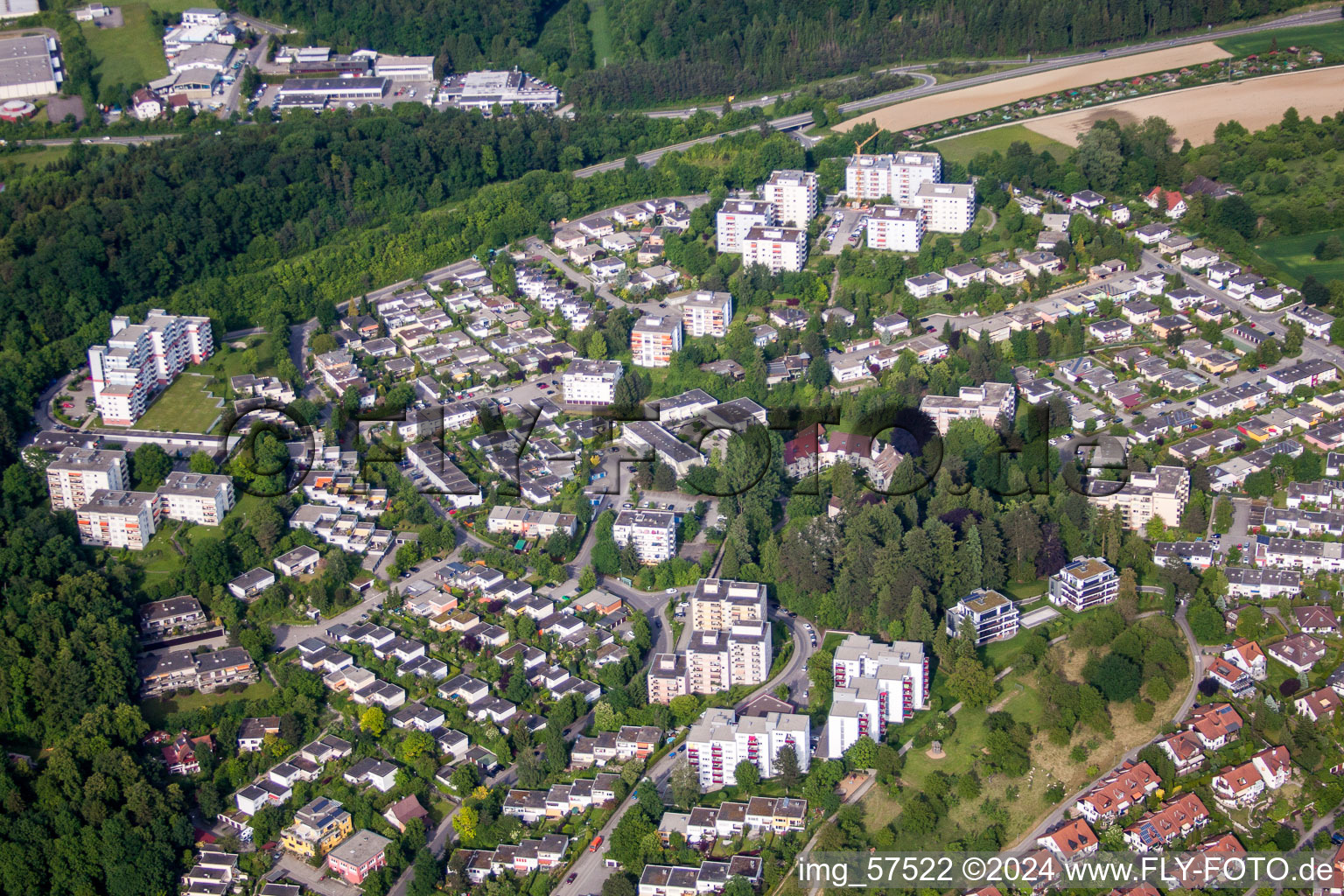 Vue aérienne de Périphéries et zones résidentielles périphériques à Überlingen dans le département Bade-Wurtemberg, Allemagne