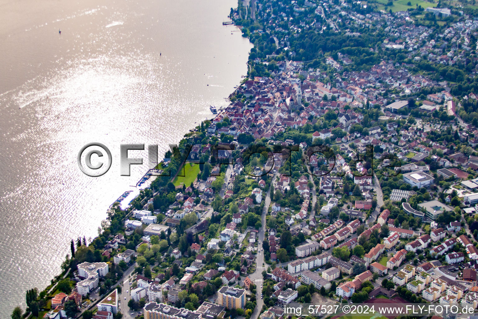 Vue aérienne de Überlingen dans le département Bade-Wurtemberg, Allemagne