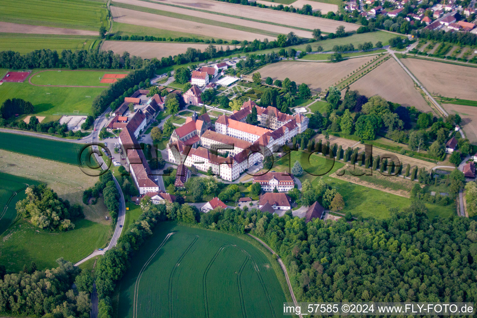 Vue aérienne de Salem dans le département Bade-Wurtemberg, Allemagne