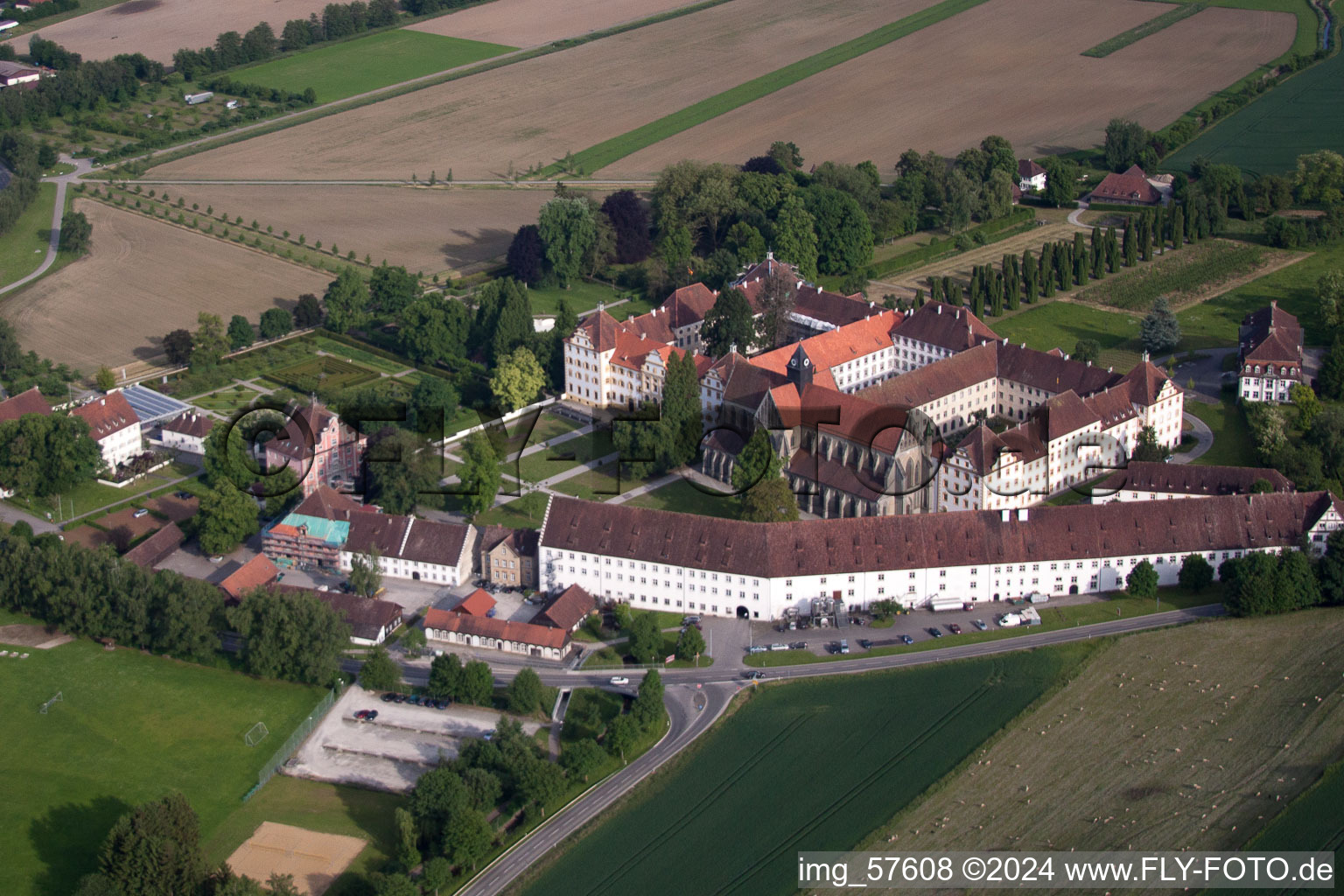 Photographie aérienne de École Schloss Salem dans le quartier du château à le quartier Stefansfeld in Salem dans le département Bade-Wurtemberg, Allemagne