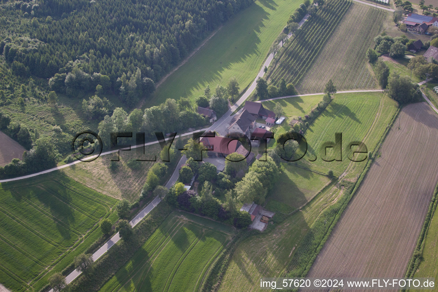 Vue aérienne de Gailhöfe dans le département Bade-Wurtemberg, Allemagne