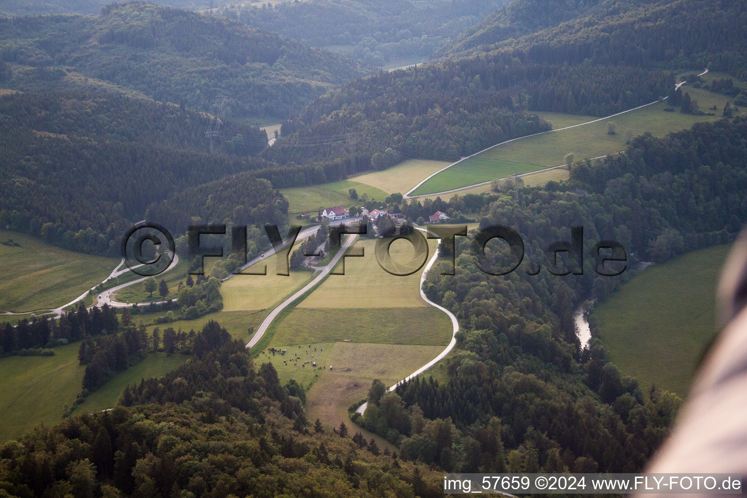 Vue aérienne de Fridingen an der Donau dans le département Bade-Wurtemberg, Allemagne