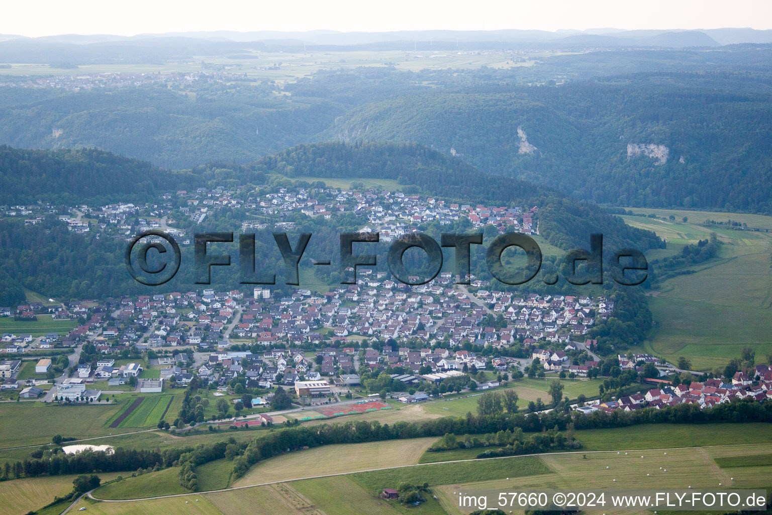 Photographie aérienne de Fridingen an der Donau dans le département Bade-Wurtemberg, Allemagne