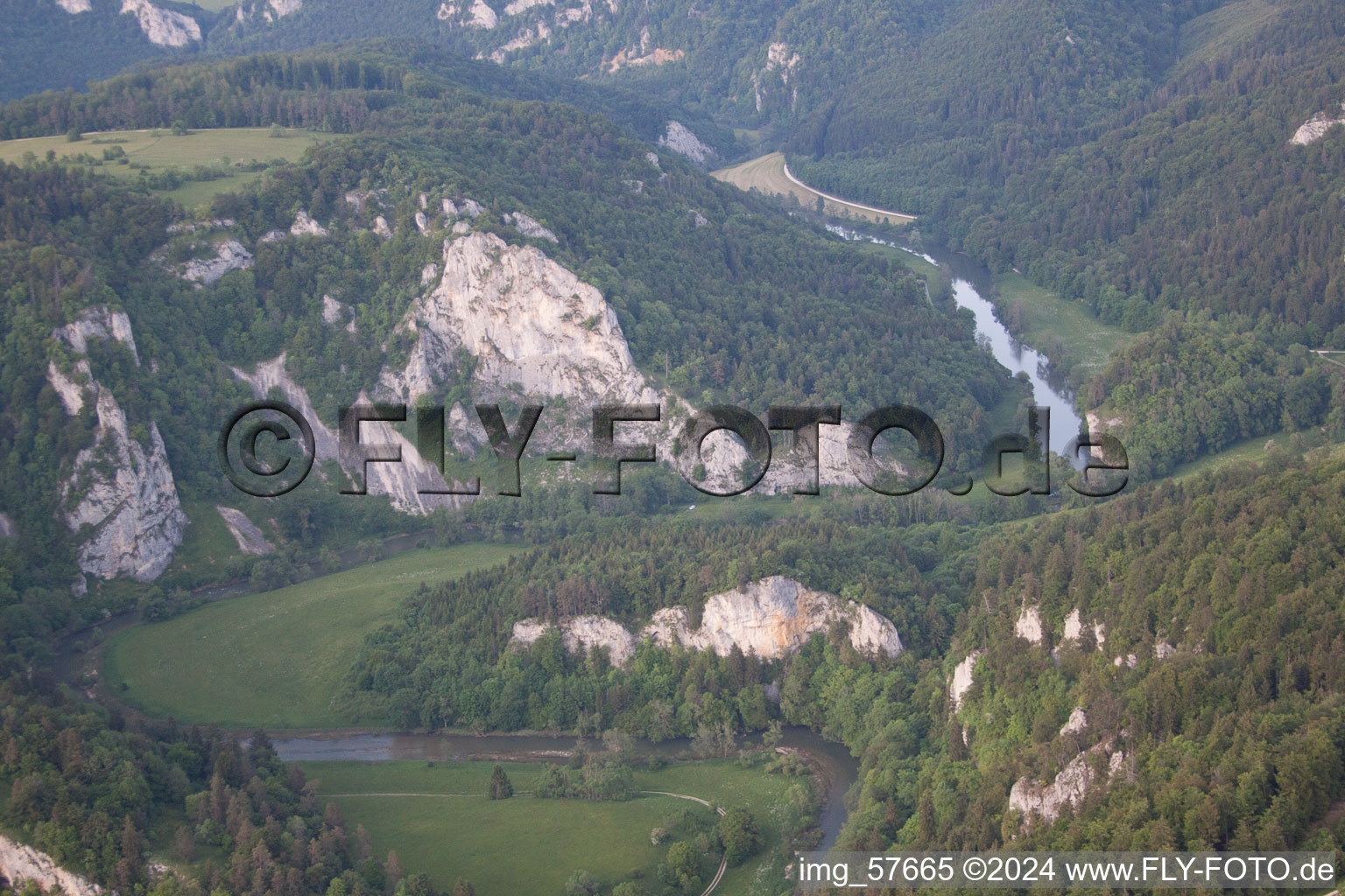 Fridingen an der Donau dans le département Bade-Wurtemberg, Allemagne d'en haut