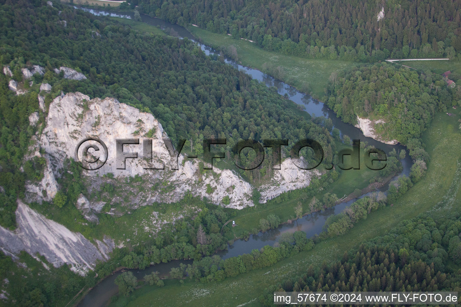 Enregistrement par drone de Fridingen an der Donau dans le département Bade-Wurtemberg, Allemagne