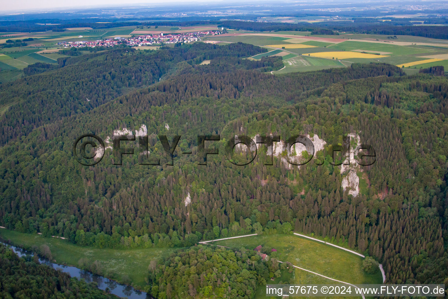 Image drone de Fridingen an der Donau dans le département Bade-Wurtemberg, Allemagne