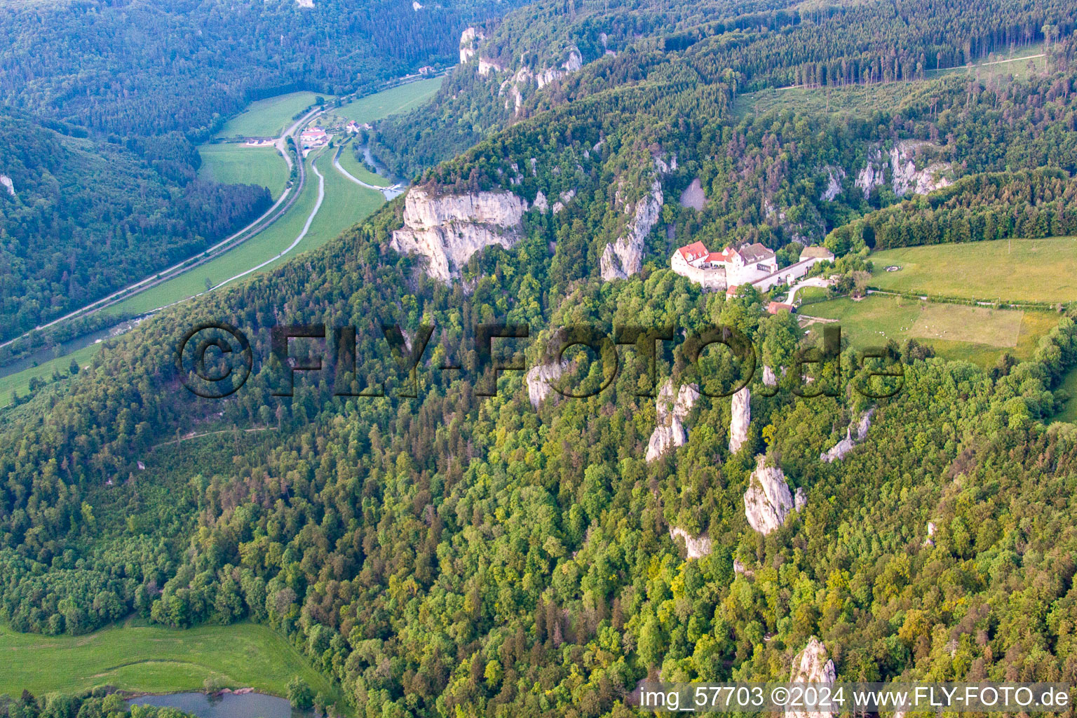 Photographie aérienne de Percée du Danube à Leibertingen dans le département Bade-Wurtemberg, Allemagne