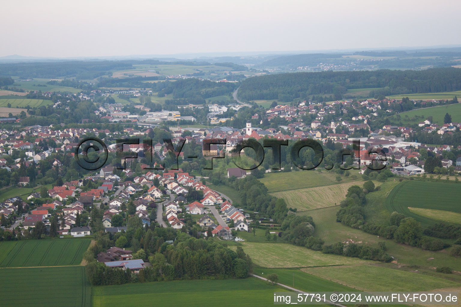 Meßkirch dans le département Bade-Wurtemberg, Allemagne hors des airs