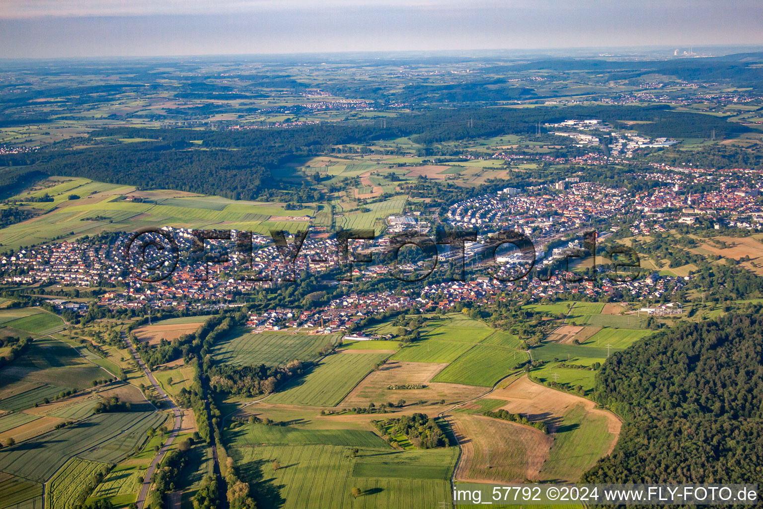 Vue oblique de Quartier Diedelsheim in Bretten dans le département Bade-Wurtemberg, Allemagne