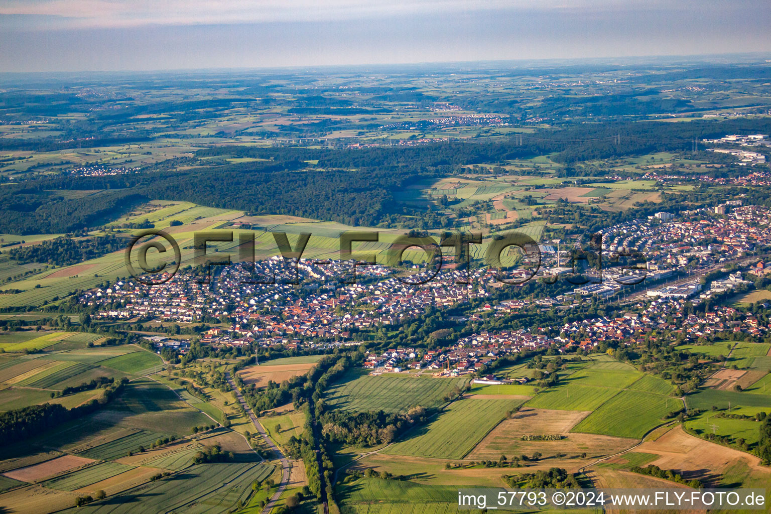 Quartier Diedelsheim in Bretten dans le département Bade-Wurtemberg, Allemagne d'en haut