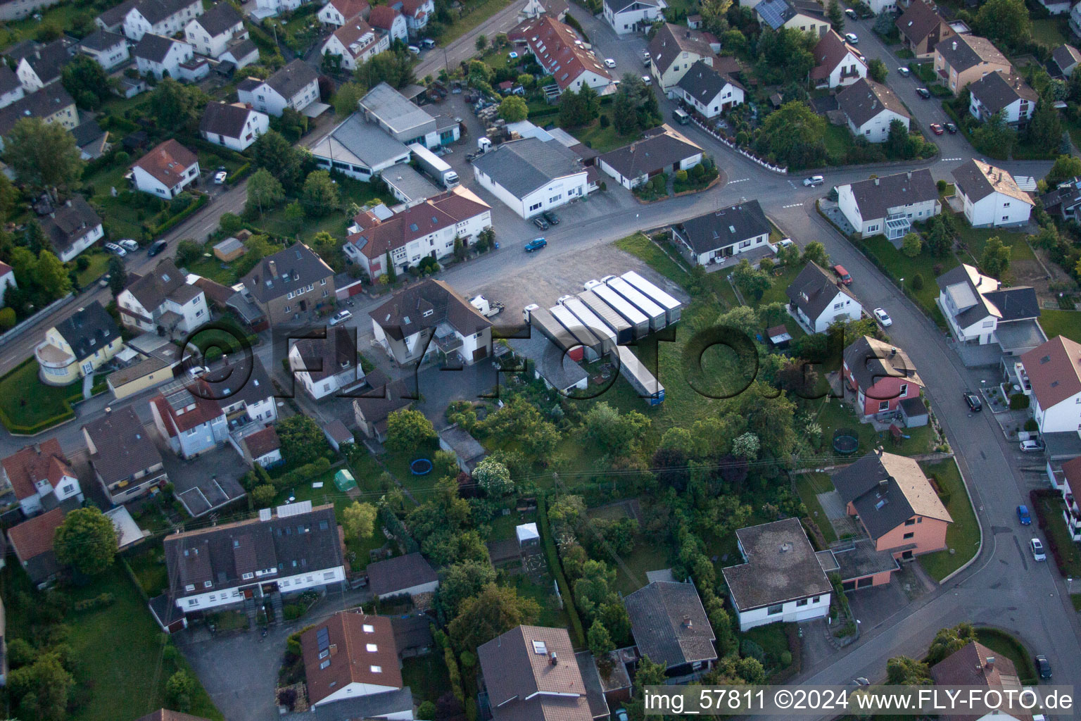 Photographie aérienne de Société de transport ENDERES à le quartier Diedelsheim in Bretten dans le département Bade-Wurtemberg, Allemagne