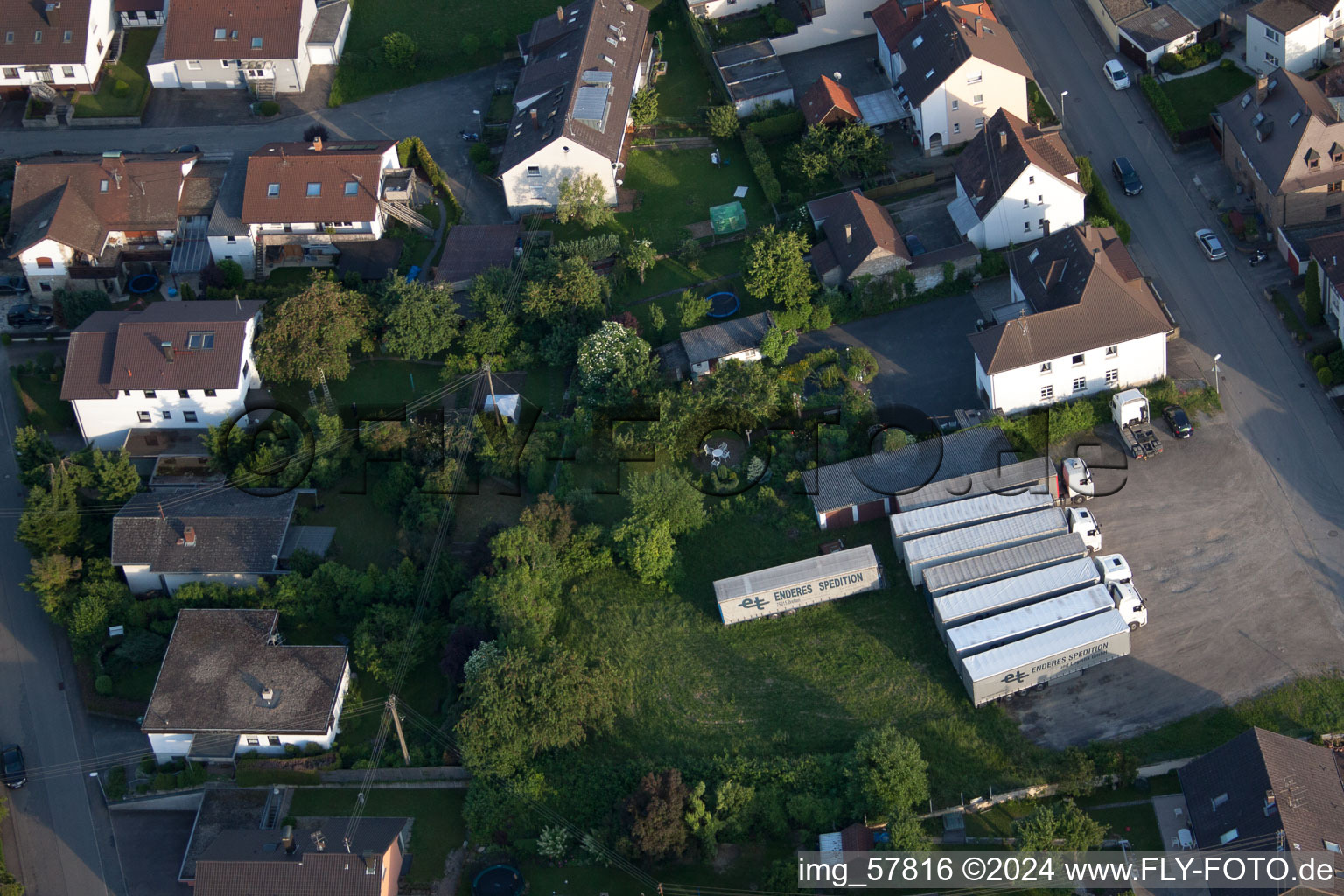 Vue aérienne de ENDÈRES Logistique à le quartier Diedelsheim in Bretten dans le département Bade-Wurtemberg, Allemagne