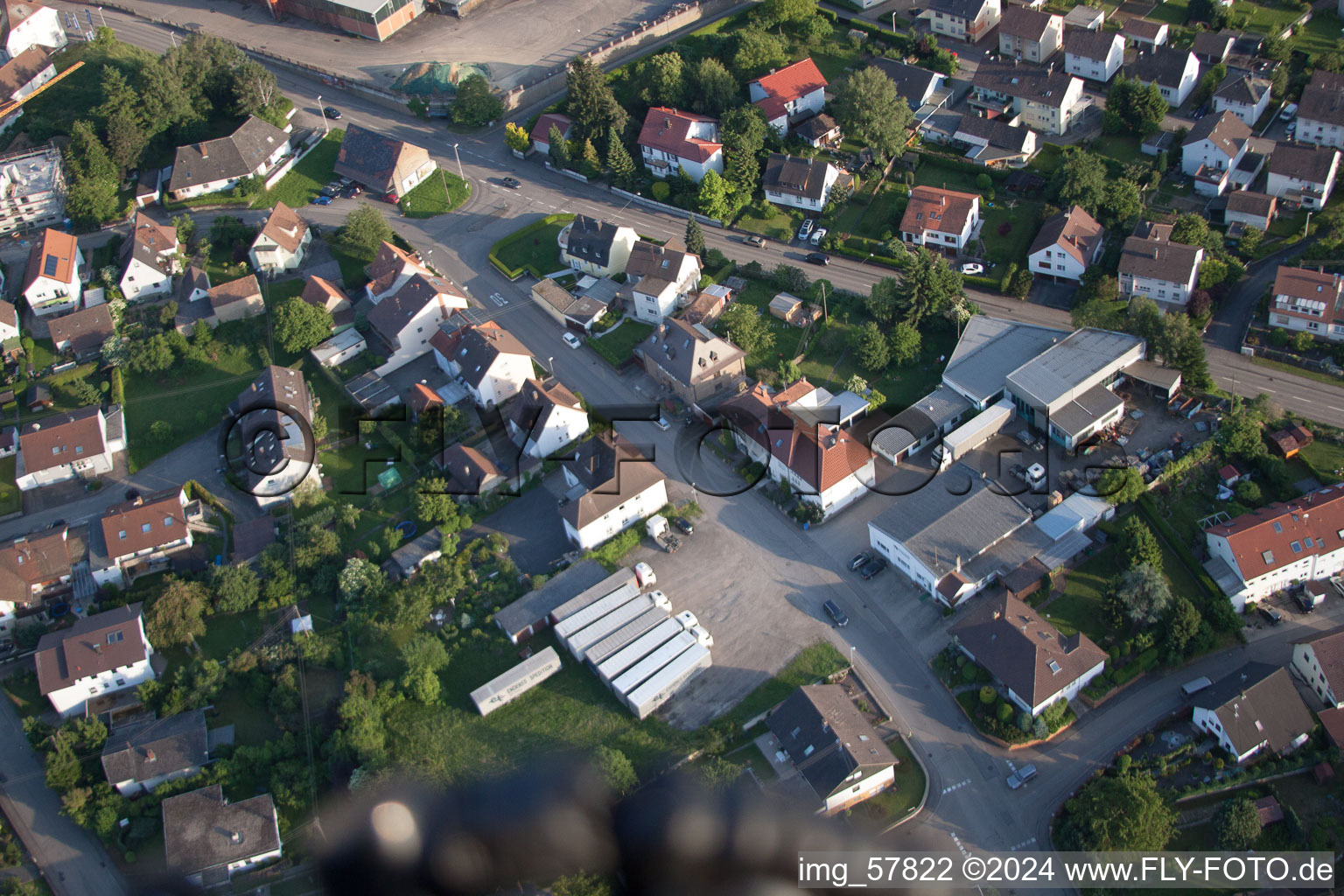 Vue oblique de ENDERES logistique, expédition à le quartier Diedelsheim in Bretten dans le département Bade-Wurtemberg, Allemagne