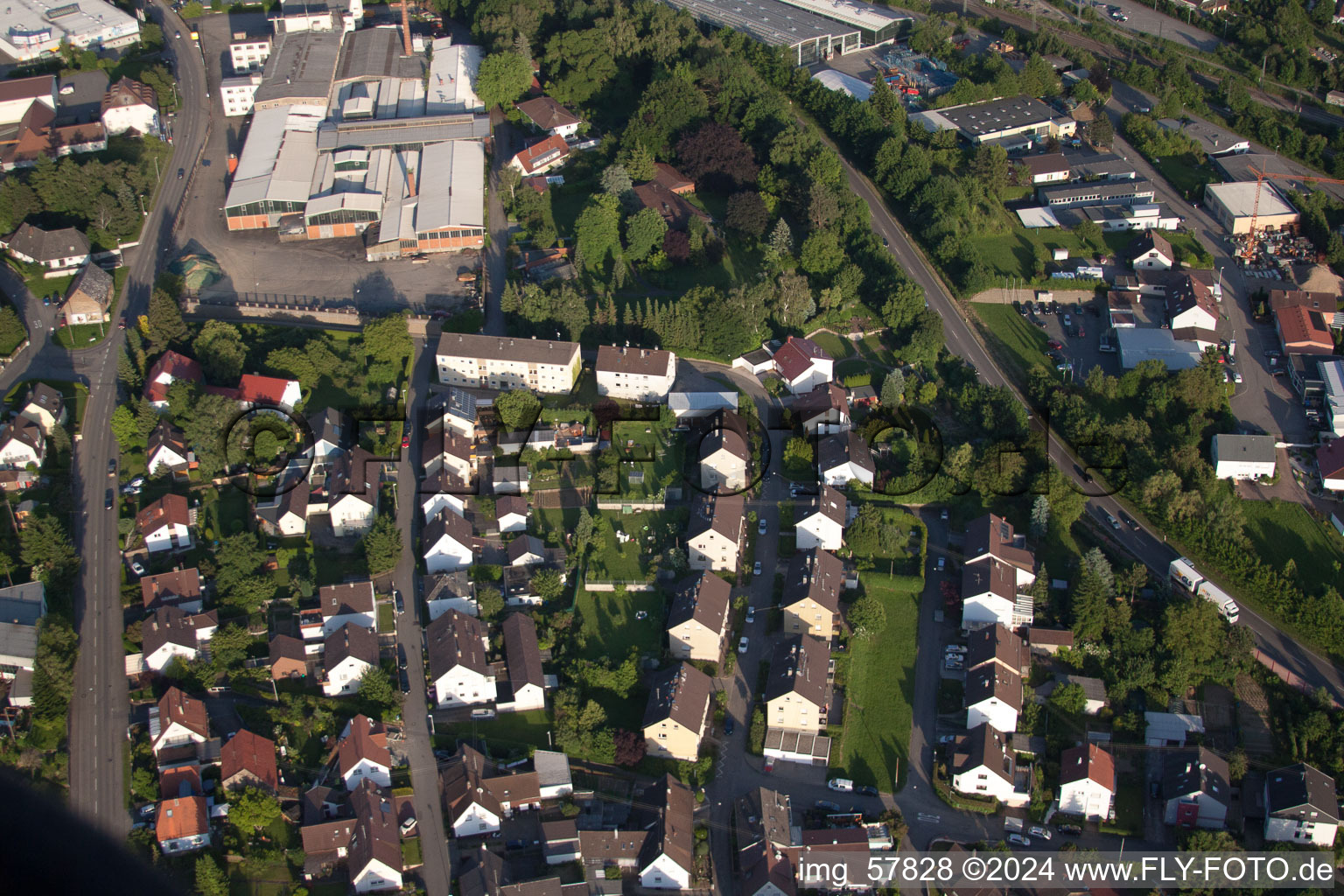 Quartier Diedelsheim in Bretten dans le département Bade-Wurtemberg, Allemagne depuis l'avion