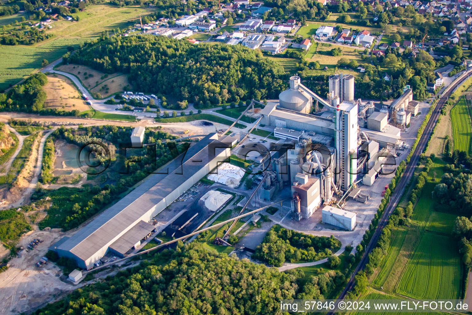 Quartier Wössingen in Walzbachtal dans le département Bade-Wurtemberg, Allemagne d'en haut