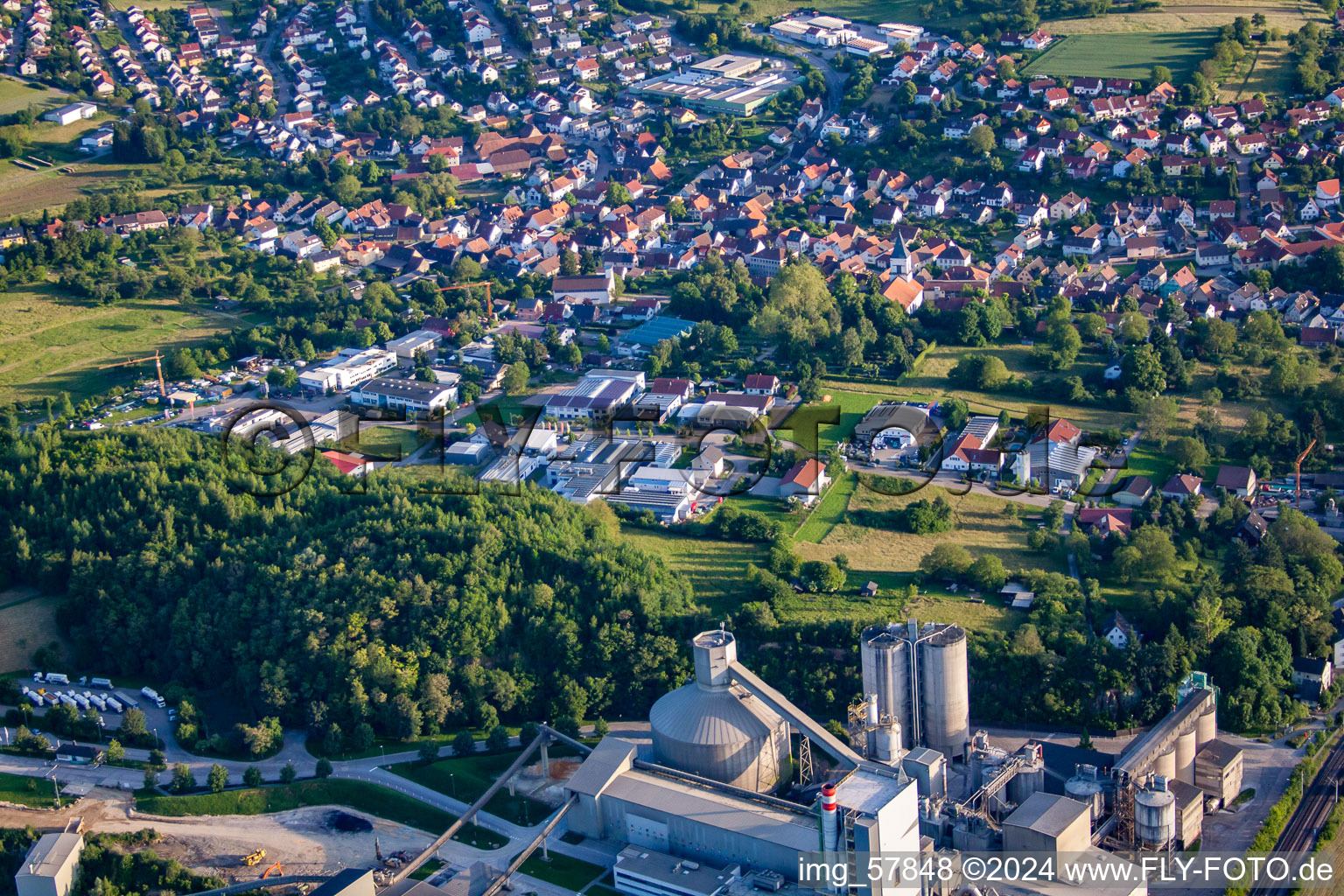 Quartier Wössingen in Walzbachtal dans le département Bade-Wurtemberg, Allemagne hors des airs