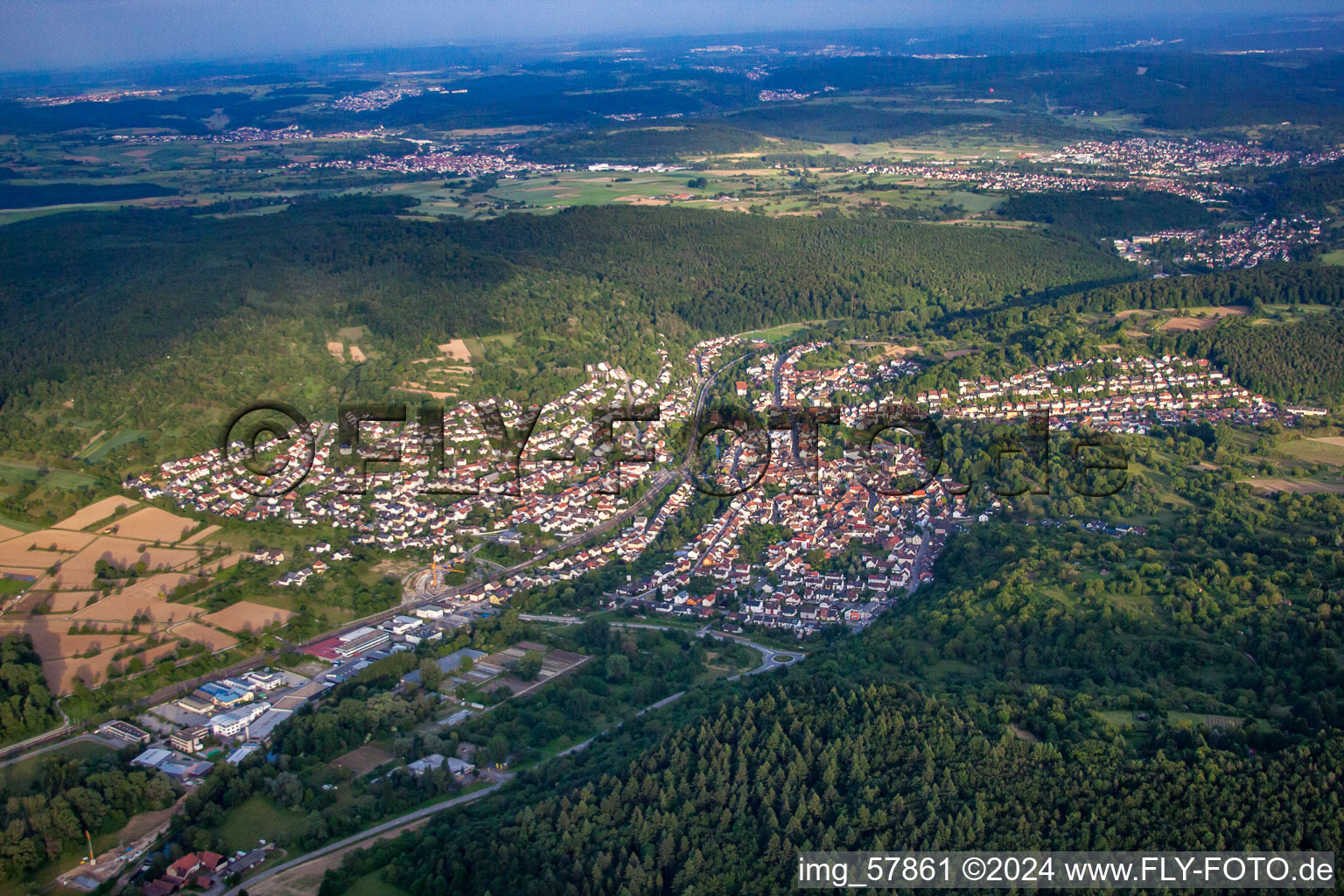 Quartier Söllingen in Pfinztal dans le département Bade-Wurtemberg, Allemagne d'en haut