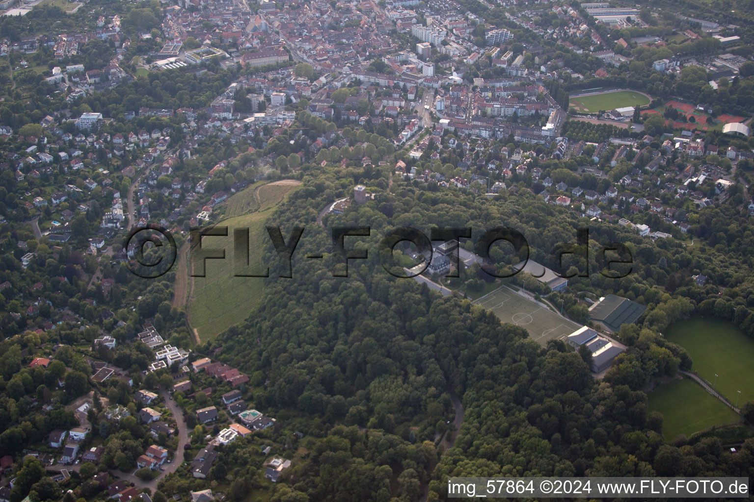 Quartier Durlach in Karlsruhe dans le département Bade-Wurtemberg, Allemagne vu d'un drone