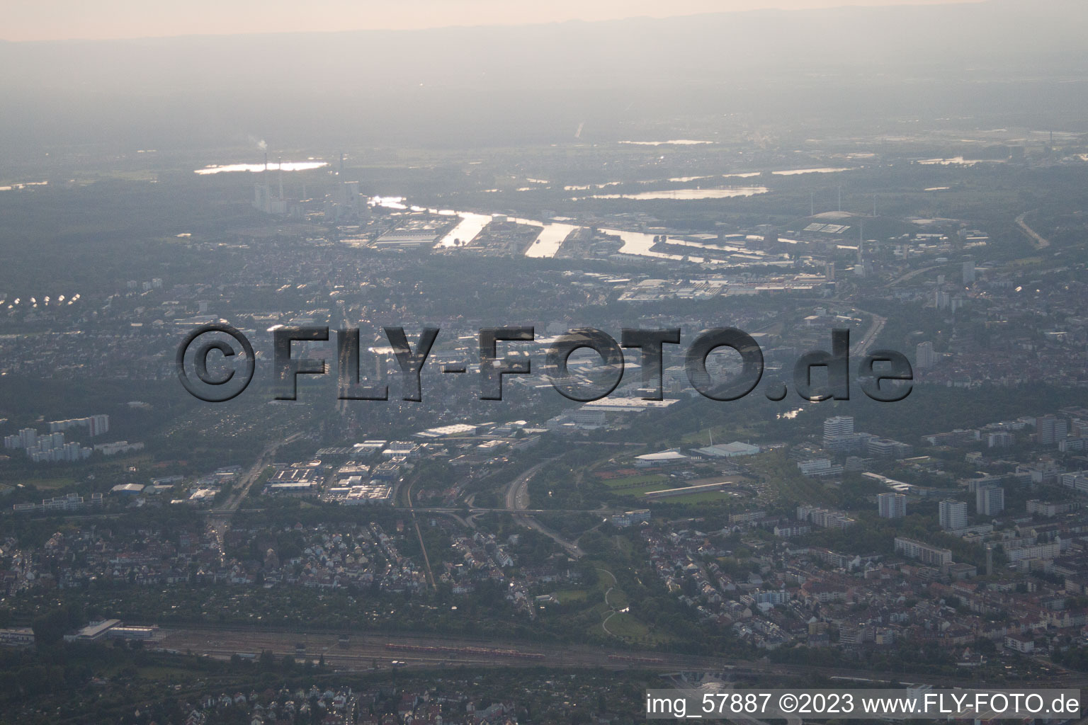 Photographie aérienne de De l'est à le quartier Grünwinkel in Karlsruhe dans le département Bade-Wurtemberg, Allemagne