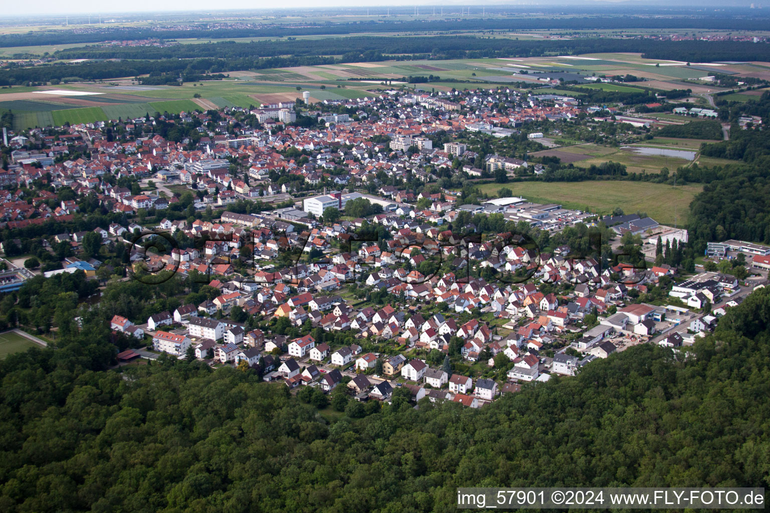 Kandel dans le département Rhénanie-Palatinat, Allemagne hors des airs