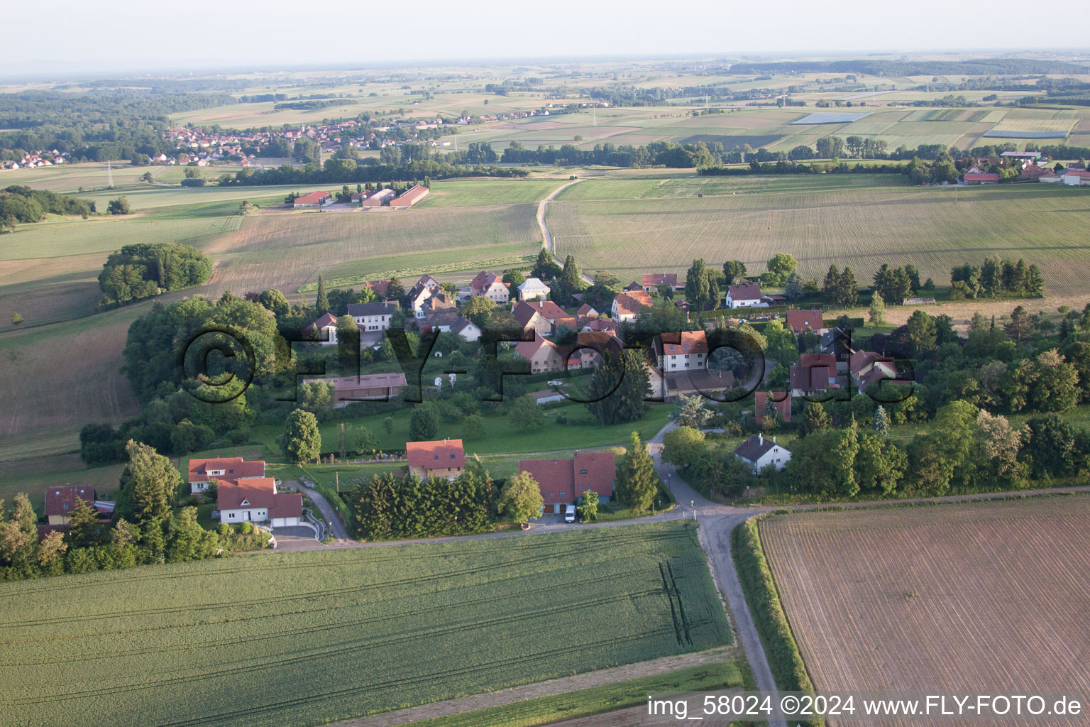 Vue aérienne de Geisberg dans le département Bas Rhin, France