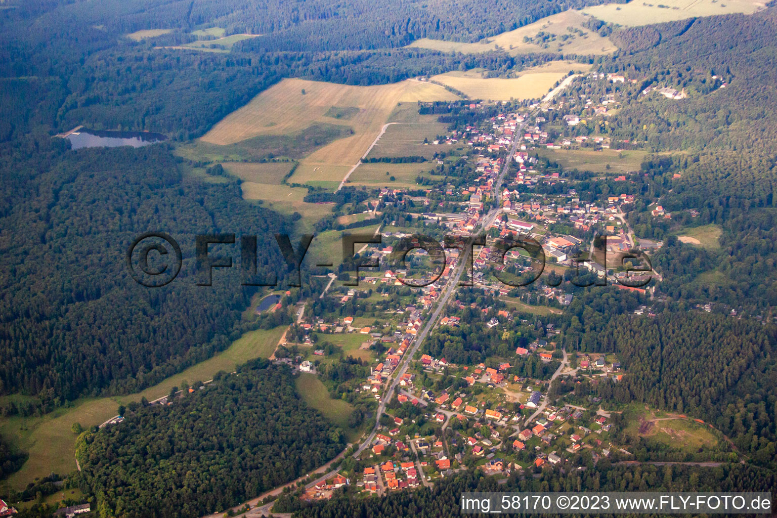 Photographie aérienne de Friedrichsbrunn dans le département Saxe-Anhalt, Allemagne