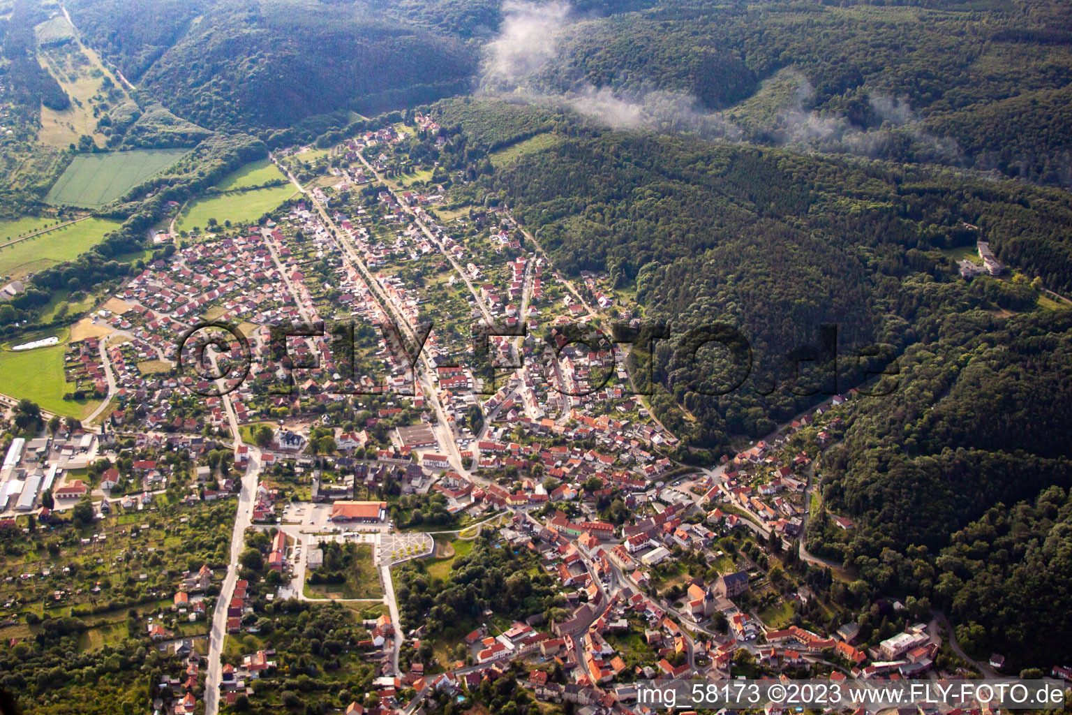 Photographie aérienne de Gernrode dans le département Saxe-Anhalt, Allemagne