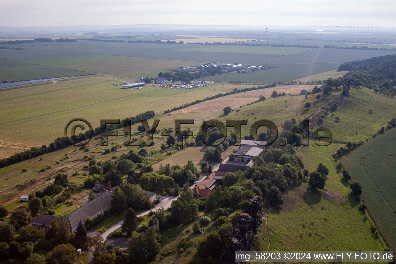 Vue oblique de Ballenstedt dans le département Saxe-Anhalt, Allemagne