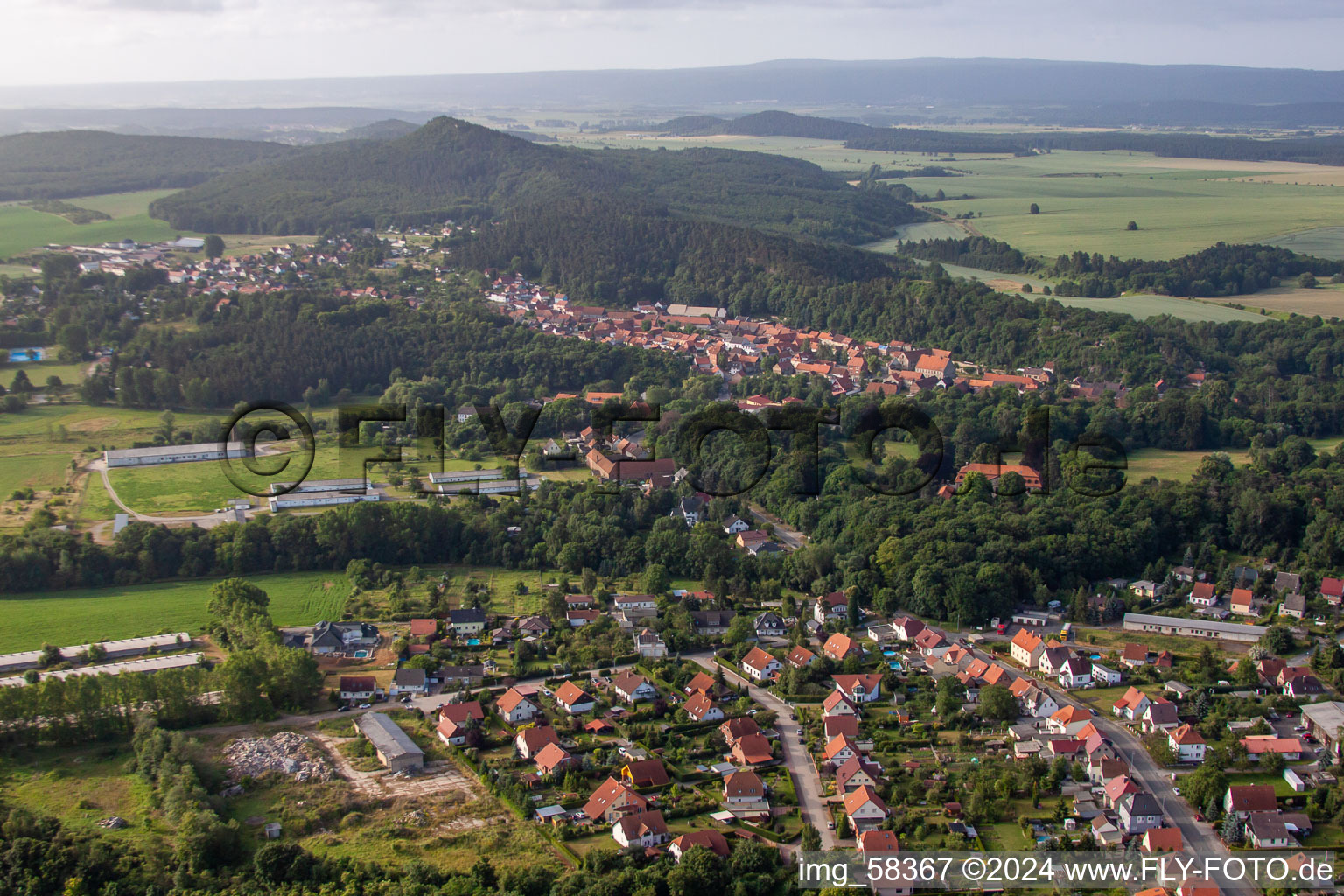 Vue aérienne de Quartier Langenstein in Halberstadt dans le département Saxe-Anhalt, Allemagne