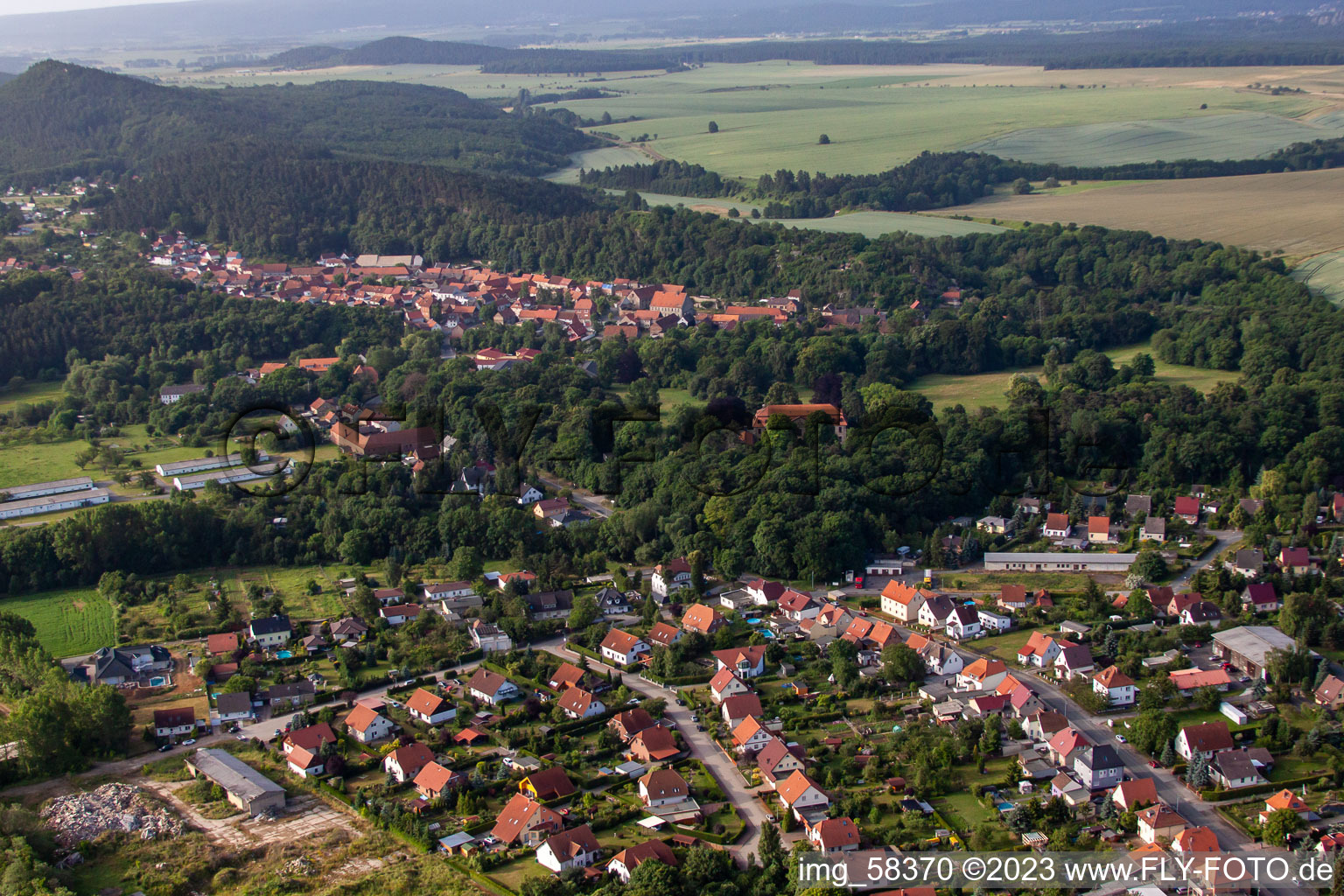 Vue aérienne de Quartier Langenstein in Halberstadt dans le département Saxe-Anhalt, Allemagne