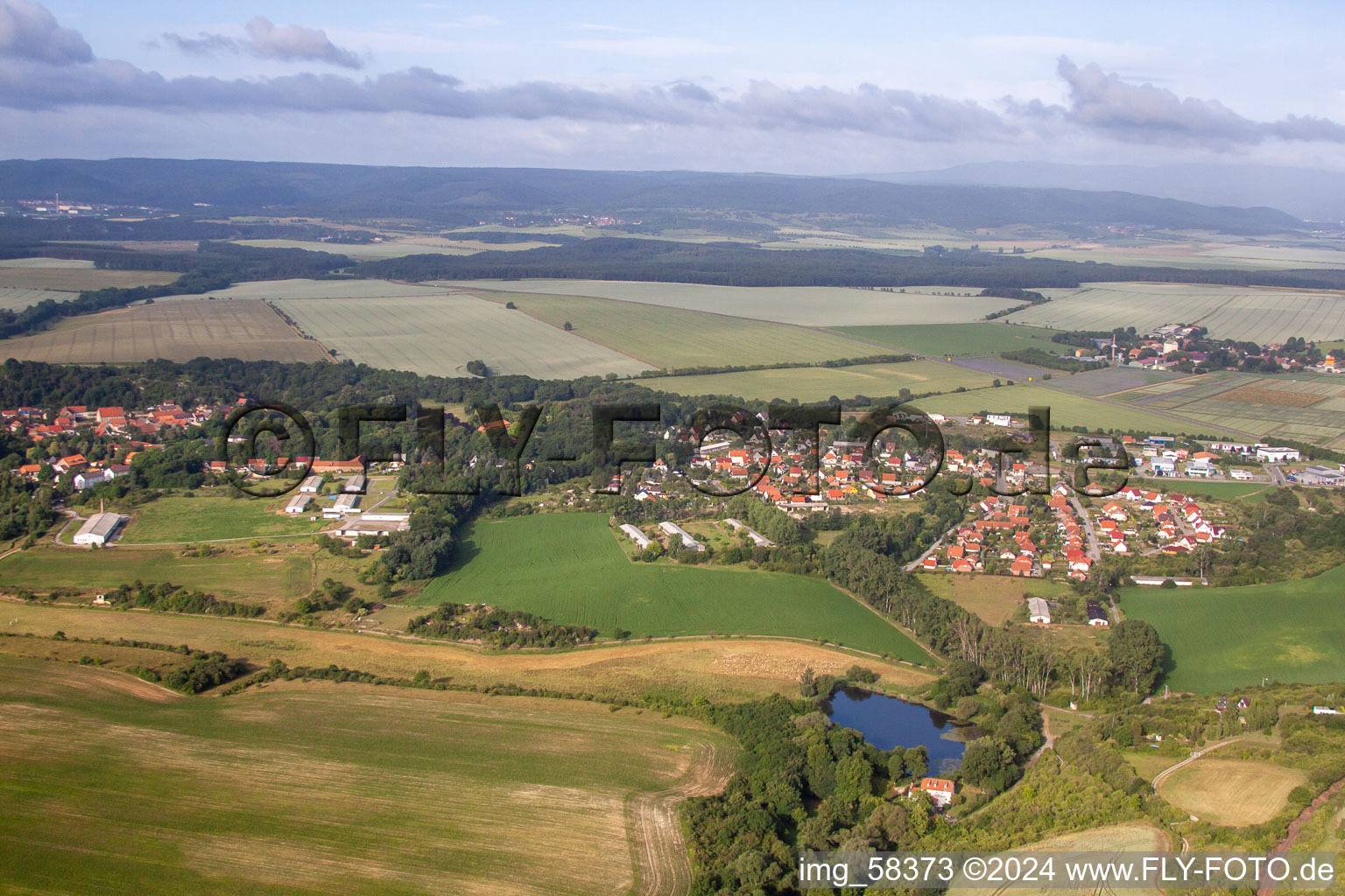 Vue oblique de Quartier Langenstein in Halberstadt dans le département Saxe-Anhalt, Allemagne