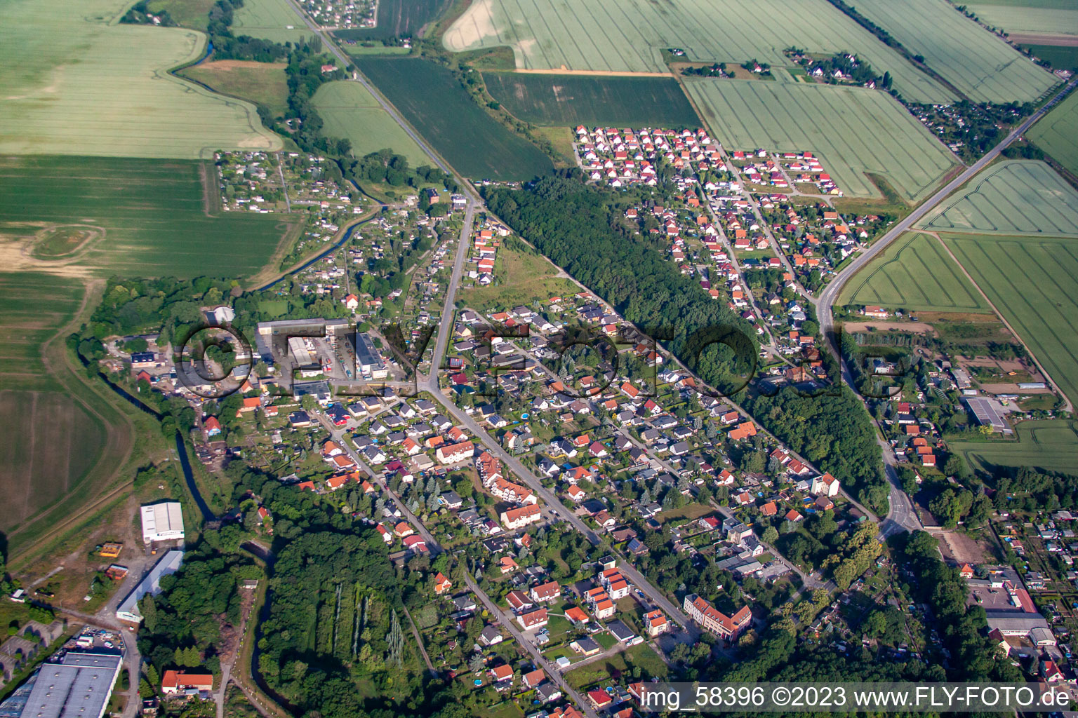 Vue aérienne de Halberstadt dans le département Saxe-Anhalt, Allemagne