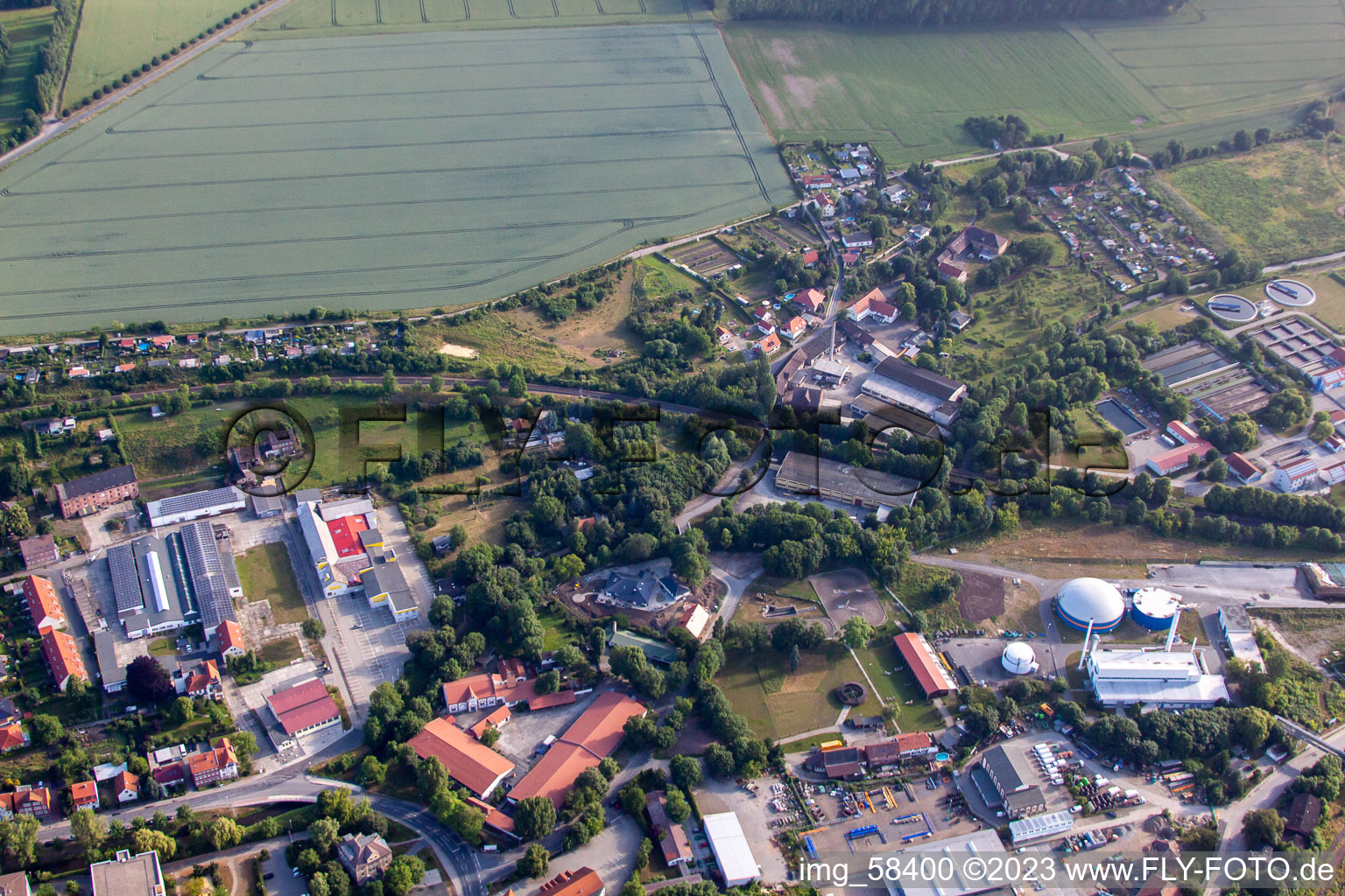 Vue aérienne de Miracle spatial au Bullerberg à Halberstadt dans le département Saxe-Anhalt, Allemagne