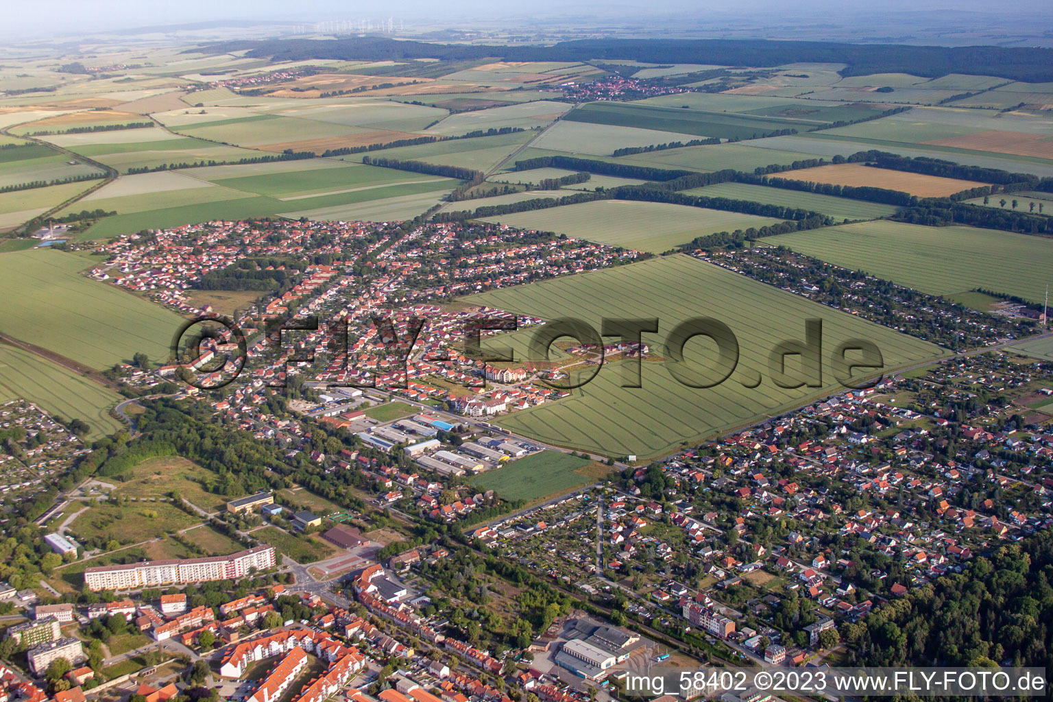 Photographie aérienne de Halberstadt dans le département Saxe-Anhalt, Allemagne