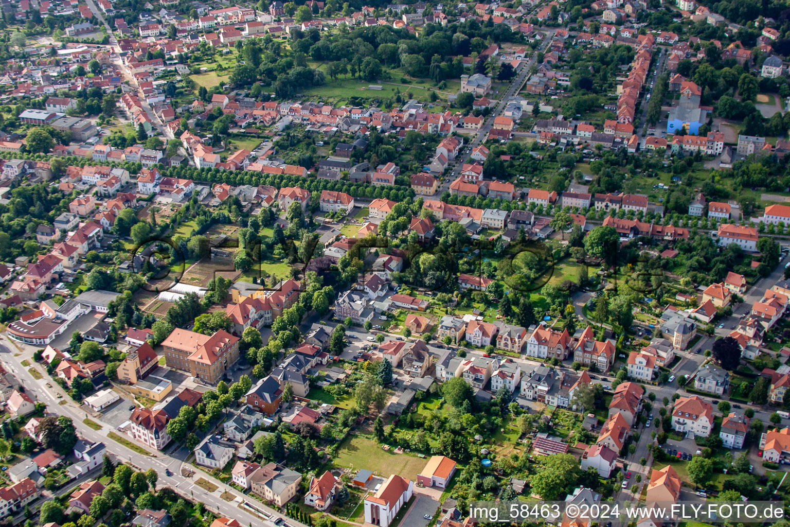 Vue aérienne de Entre B185 et Allee à Ballenstedt dans le département Saxe-Anhalt, Allemagne