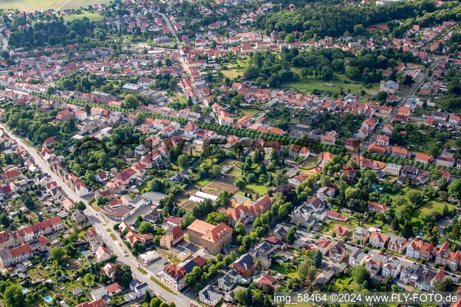 Vue aérienne de Entre B185 et Allee à Ballenstedt dans le département Saxe-Anhalt, Allemagne