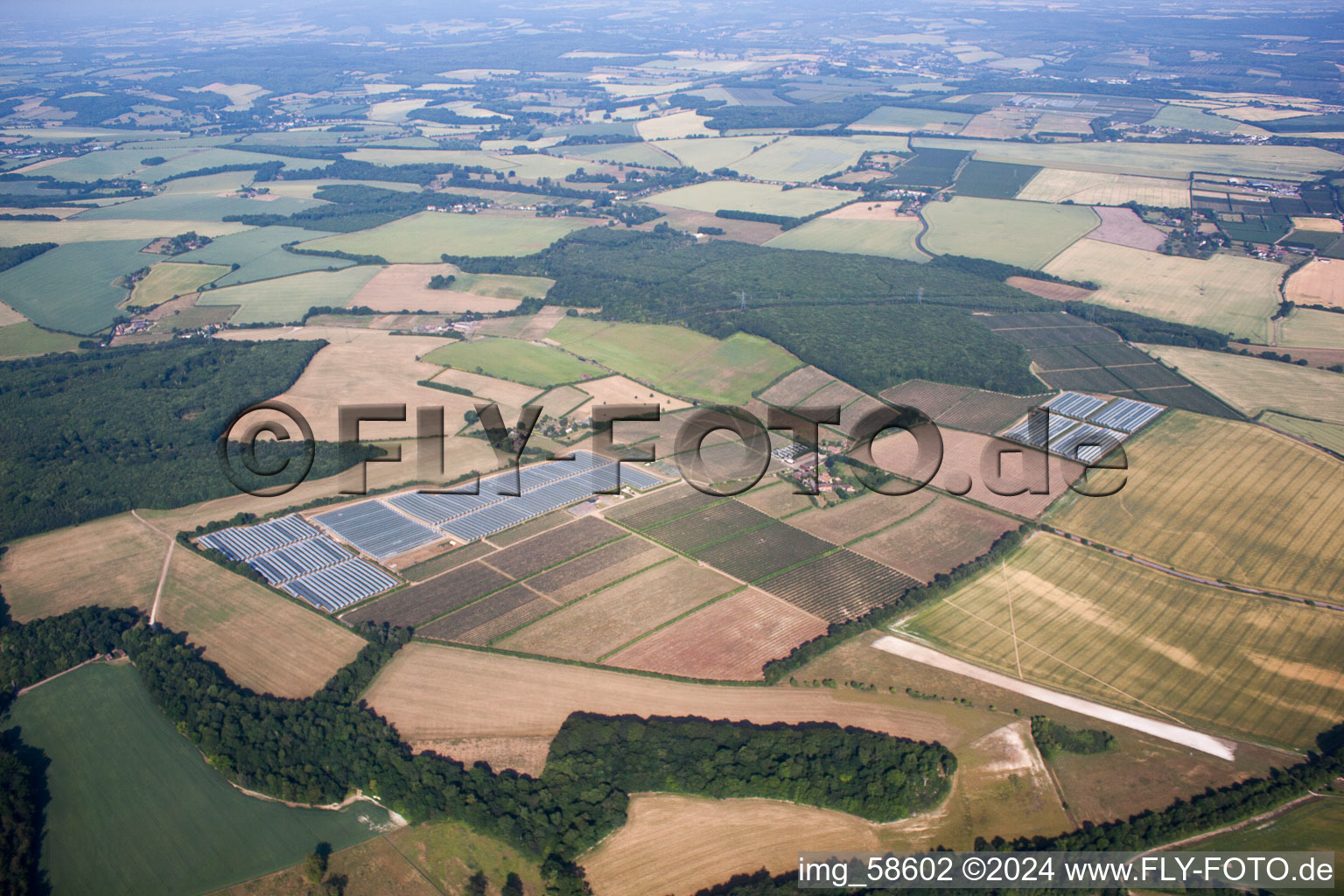 Vue aérienne de Bishopsbourne dans le département Angleterre, Grande Bretagne