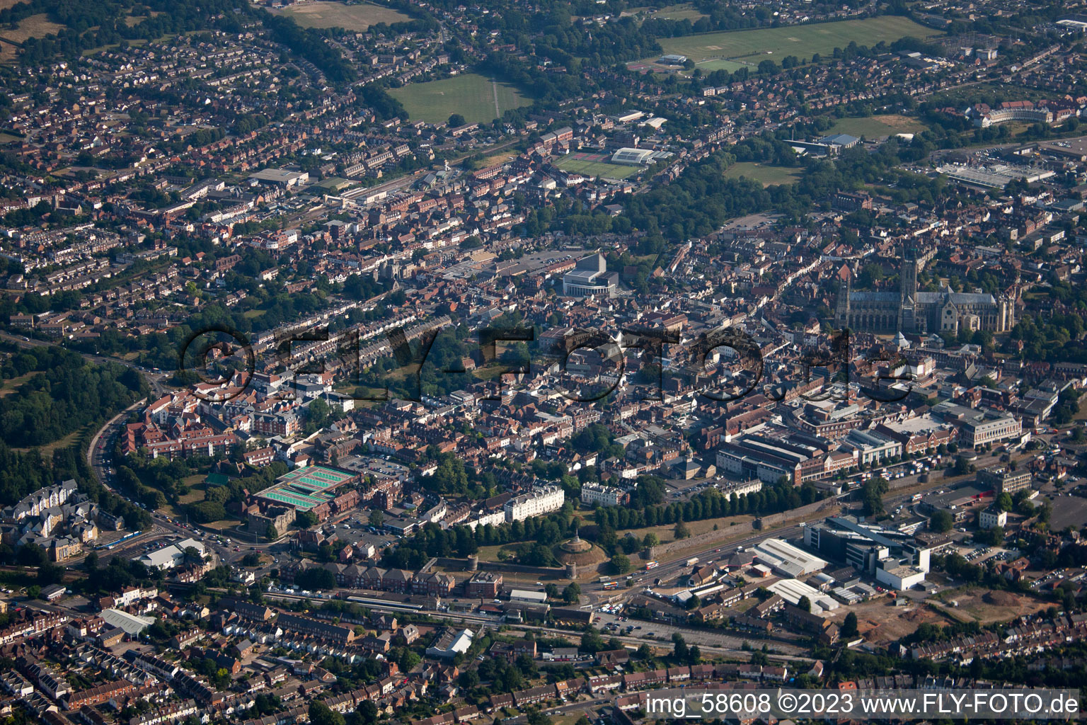 Photographie aérienne de Cantorbéry à Thanington dans le département Angleterre, Grande Bretagne