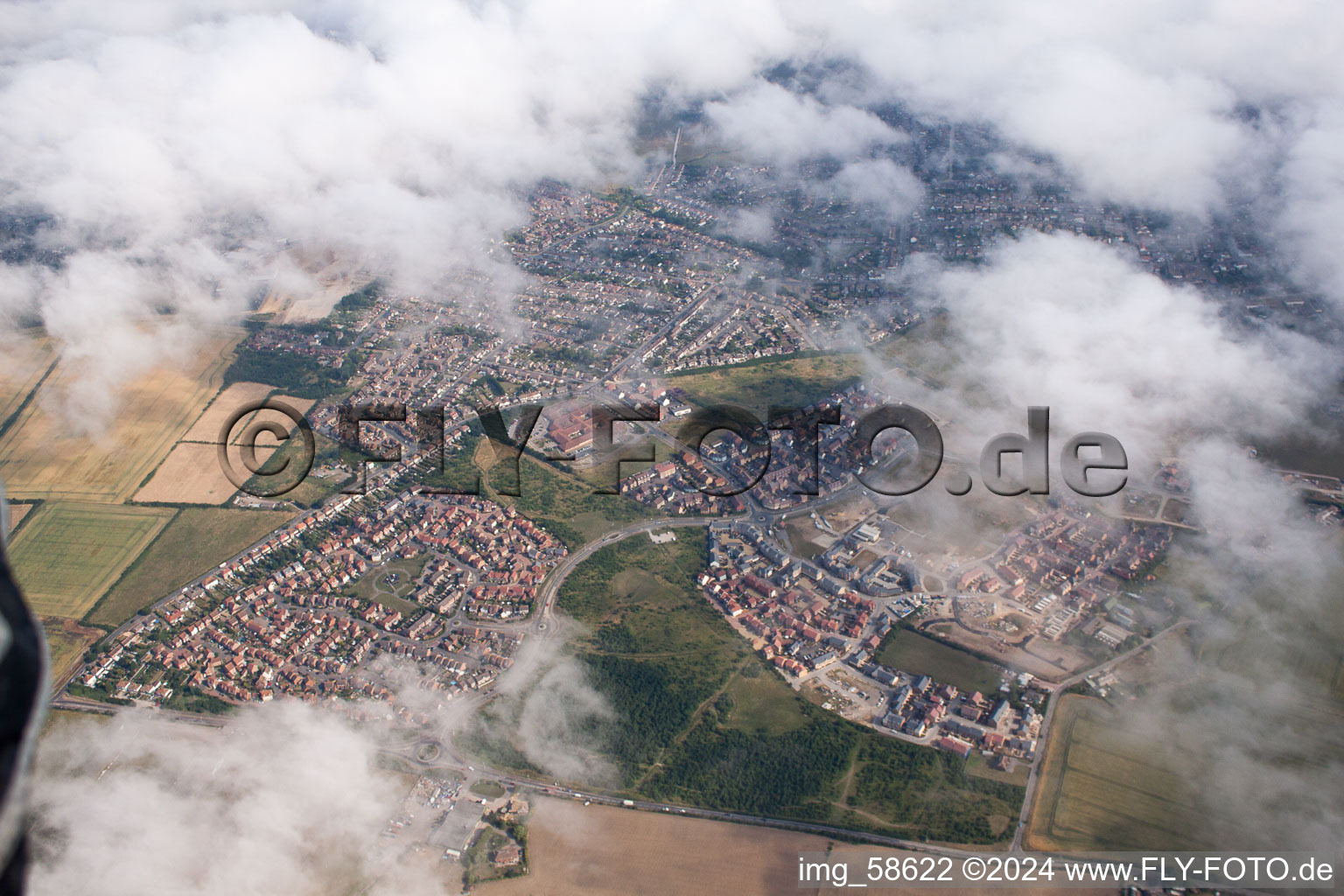 Vue aérienne de Minster dans le département Angleterre, Grande Bretagne