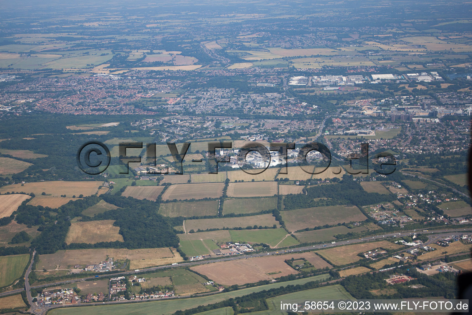 Vue aérienne de Fobbing dans le département Angleterre, Grande Bretagne