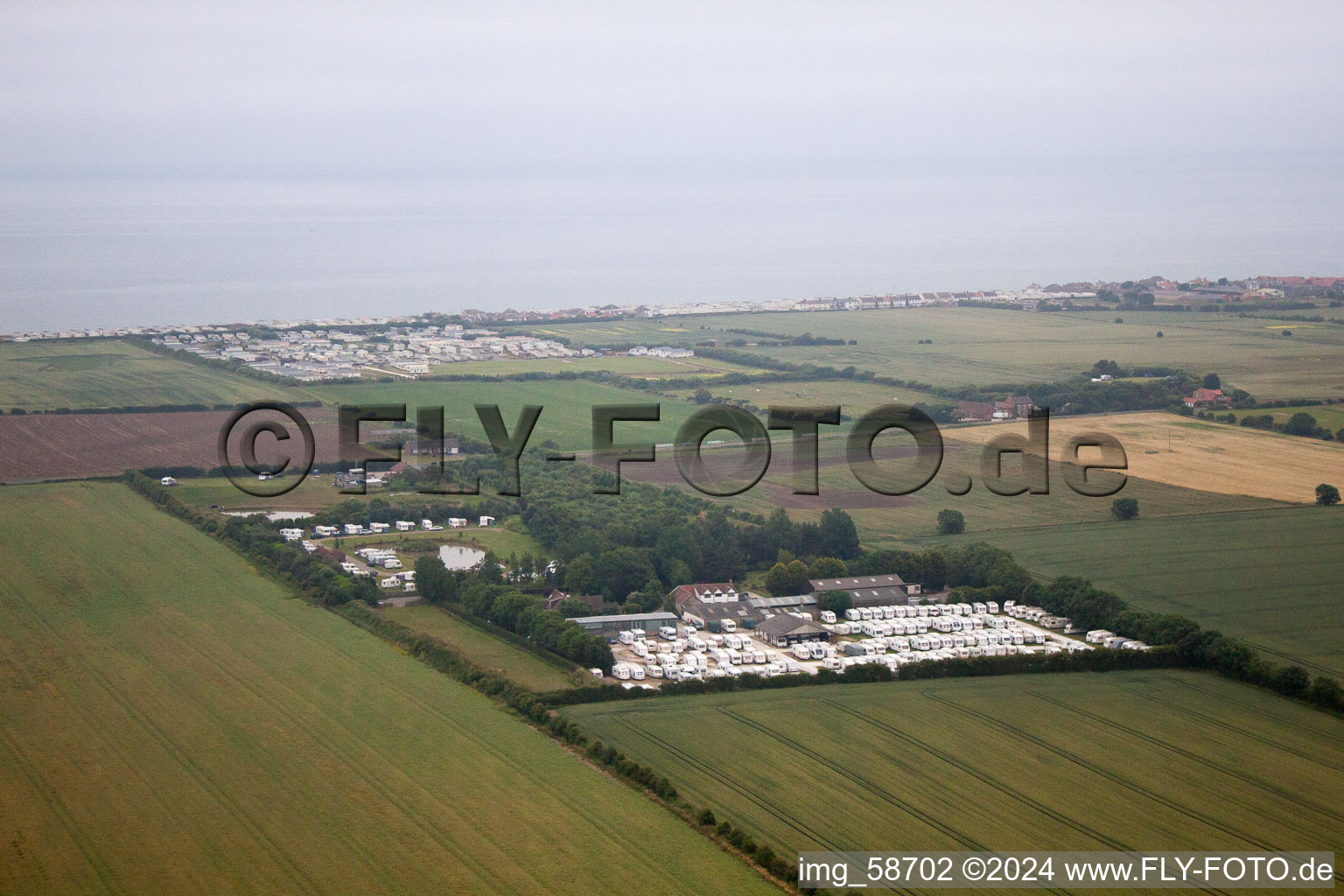 Vue aérienne de Atwick dans le département Angleterre, Grande Bretagne