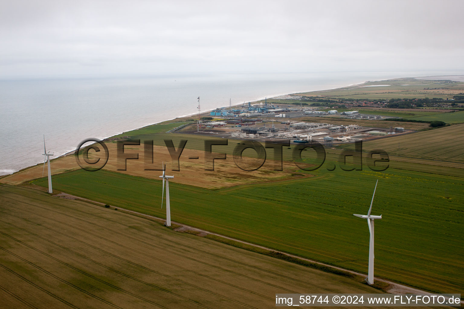 Vue aérienne de Out Newton dans le département Angleterre, Grande Bretagne