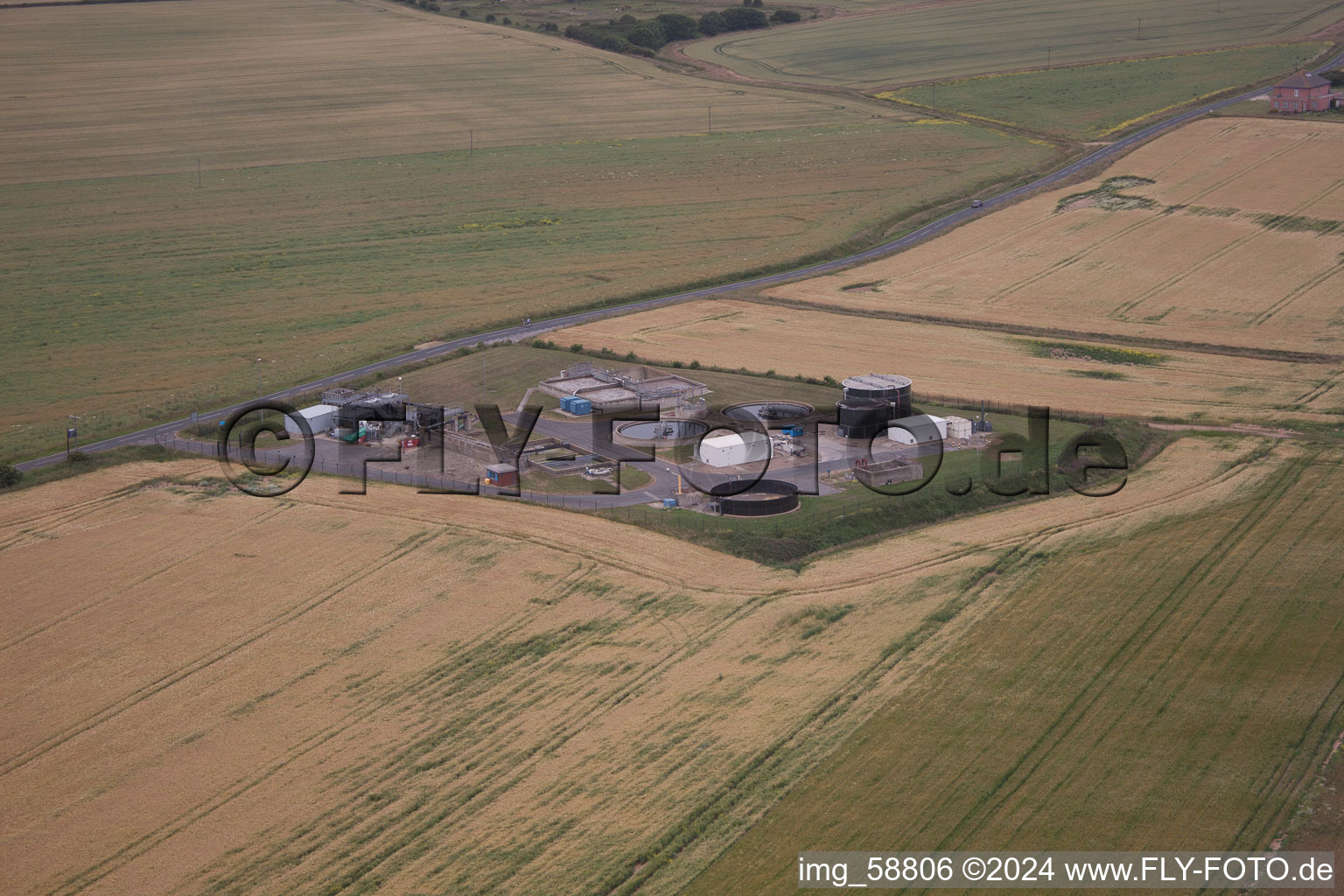 Vue aérienne de Hollym dans le département Angleterre, Grande Bretagne