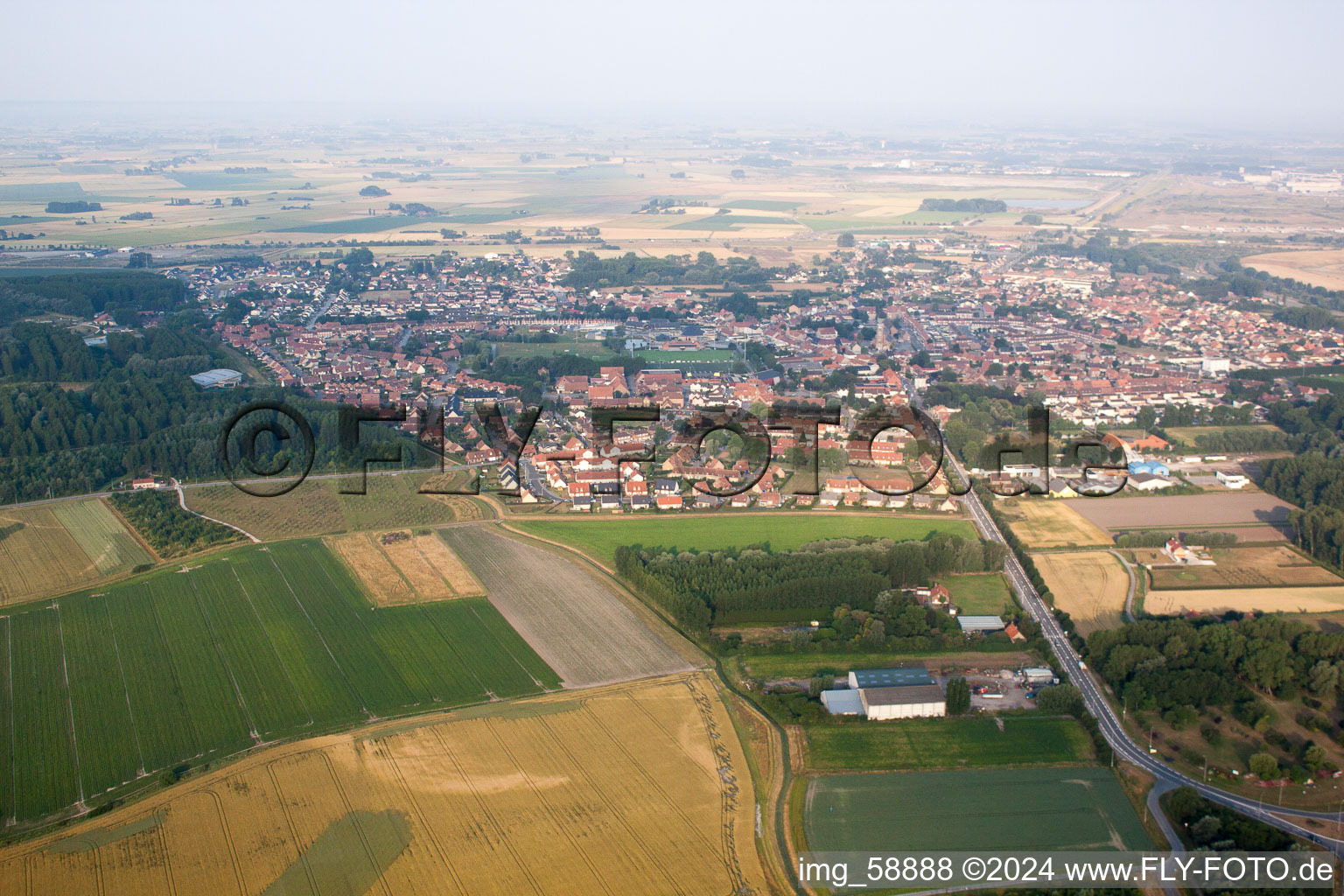 Loon-Plage dans le département Nord, France d'en haut