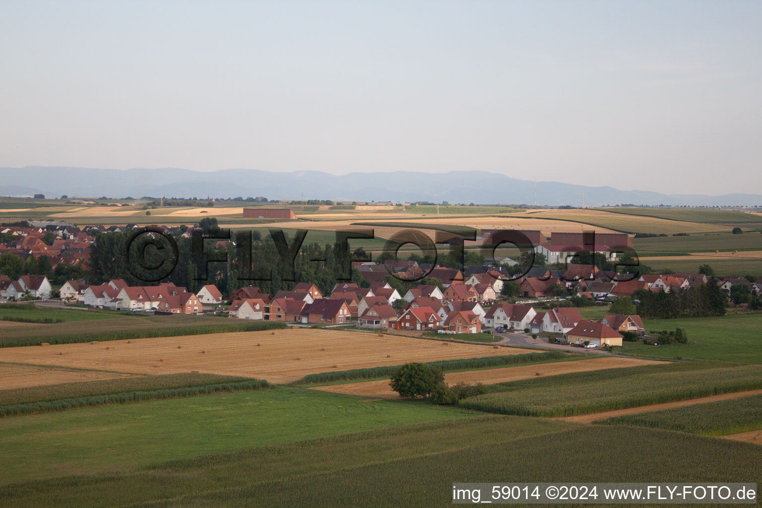 Schleithal dans le département Bas Rhin, France d'en haut