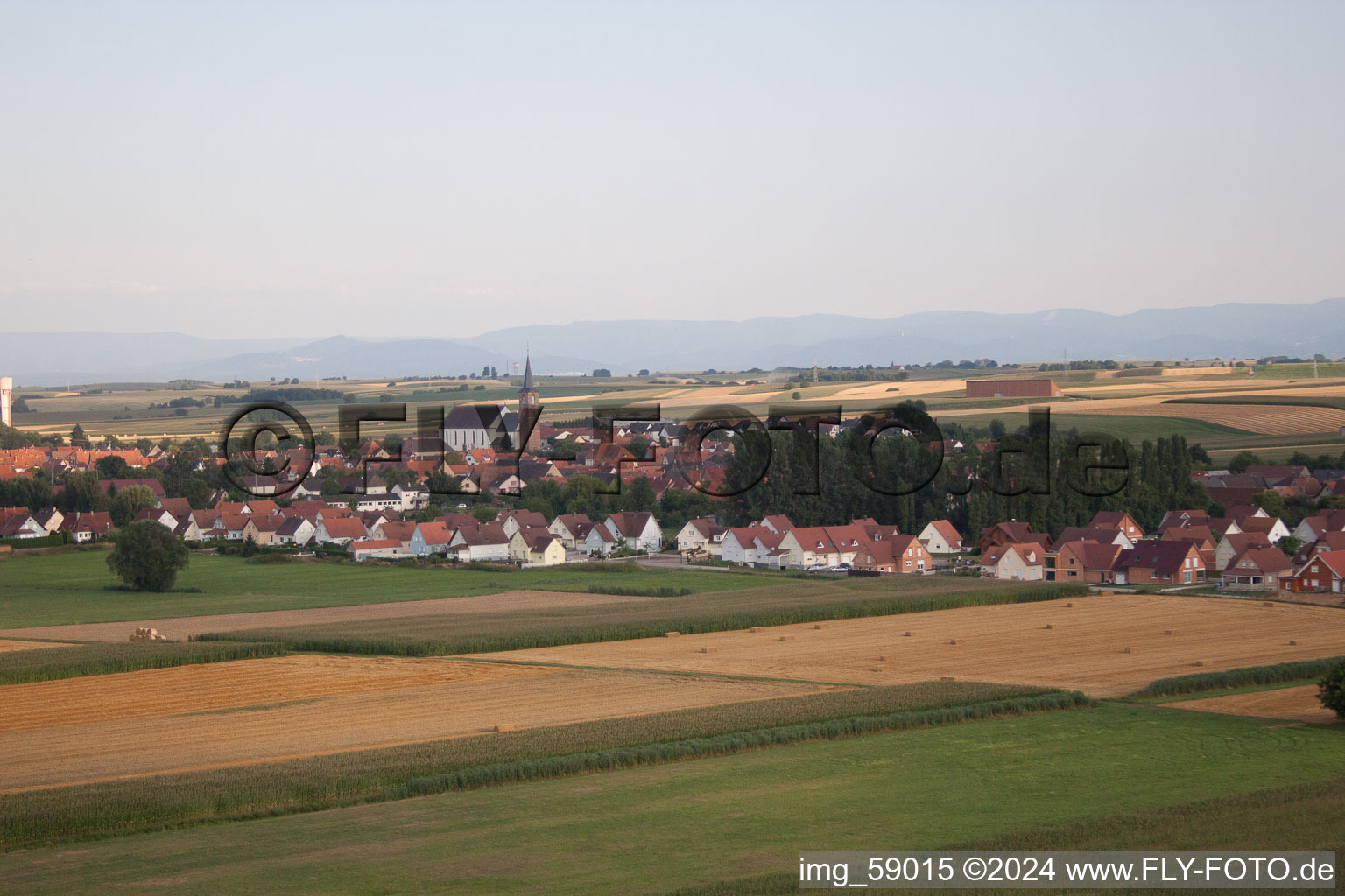 Schleithal dans le département Bas Rhin, France hors des airs