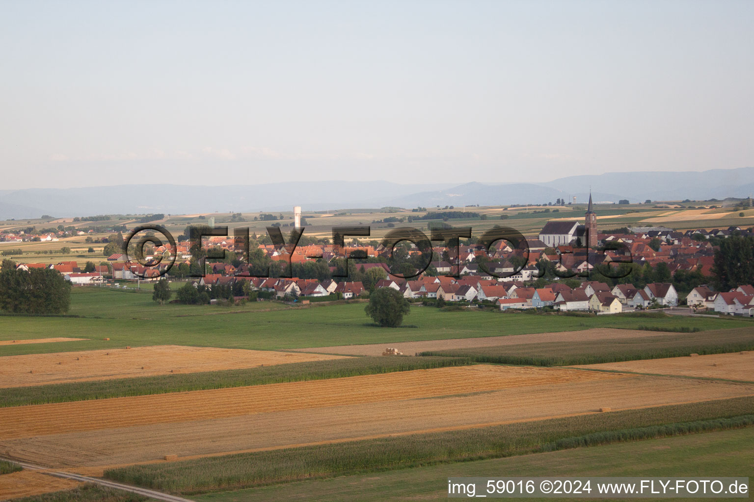 Schleithal dans le département Bas Rhin, France vue d'en haut