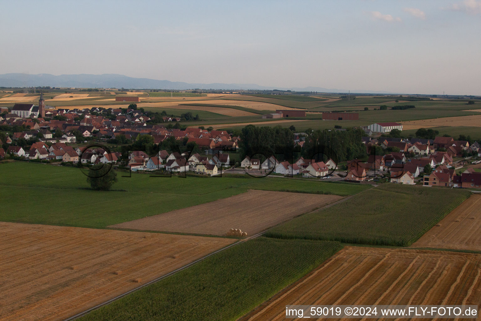 Schleithal dans le département Bas Rhin, France vue du ciel